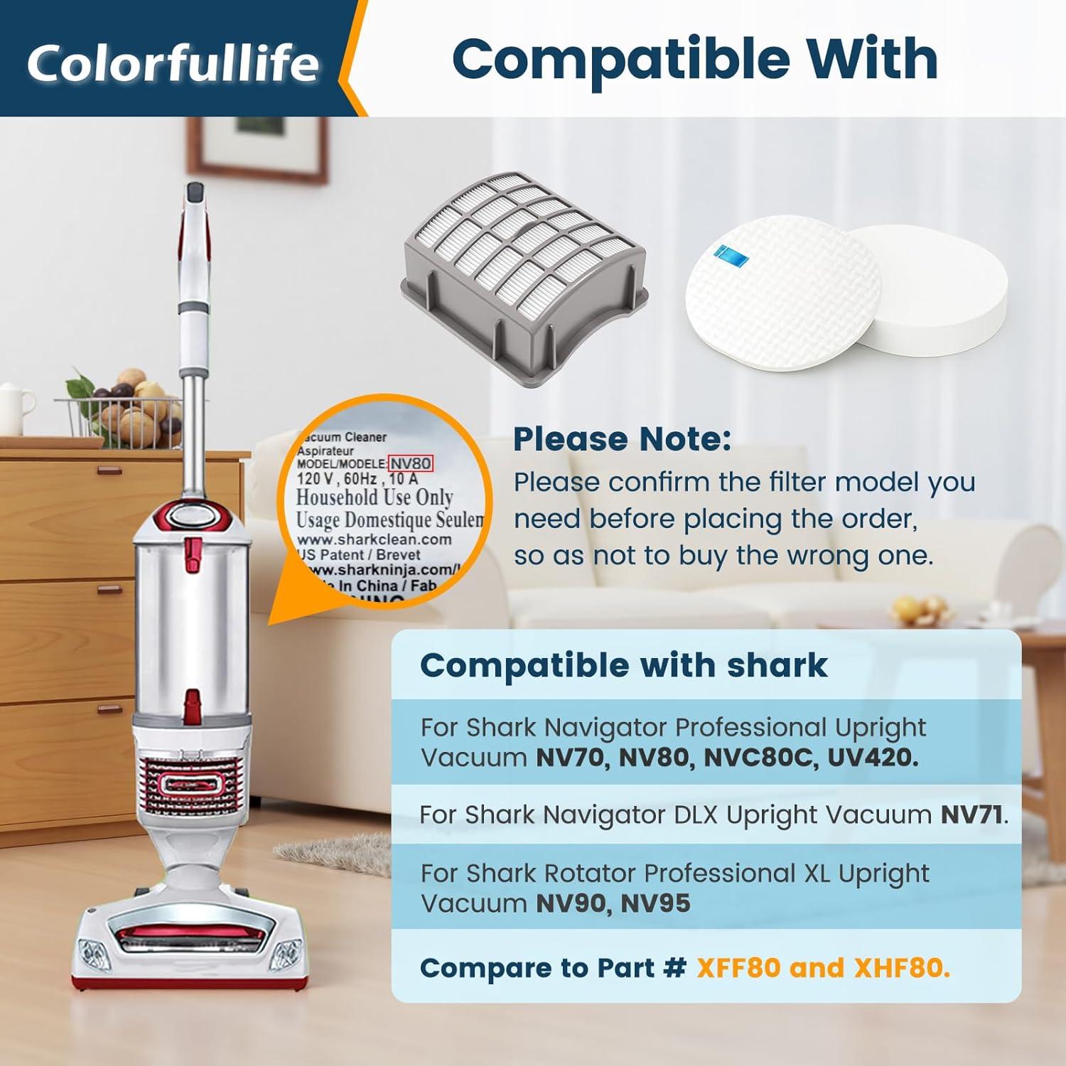 Filtros de Repuesto Colorfullife para Shark Navigator y Rotator
