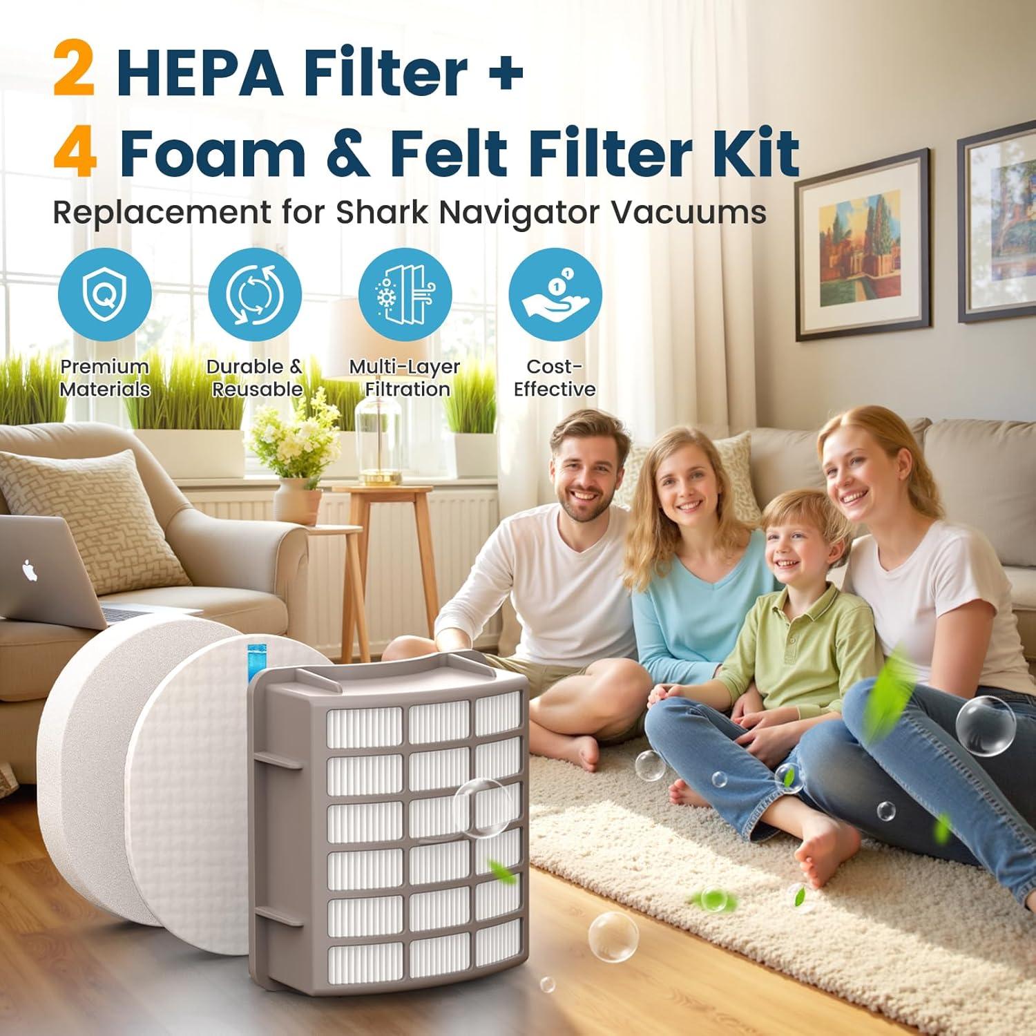 Filtros de Repuesto Colorfullife para Shark Navigator y Rotator