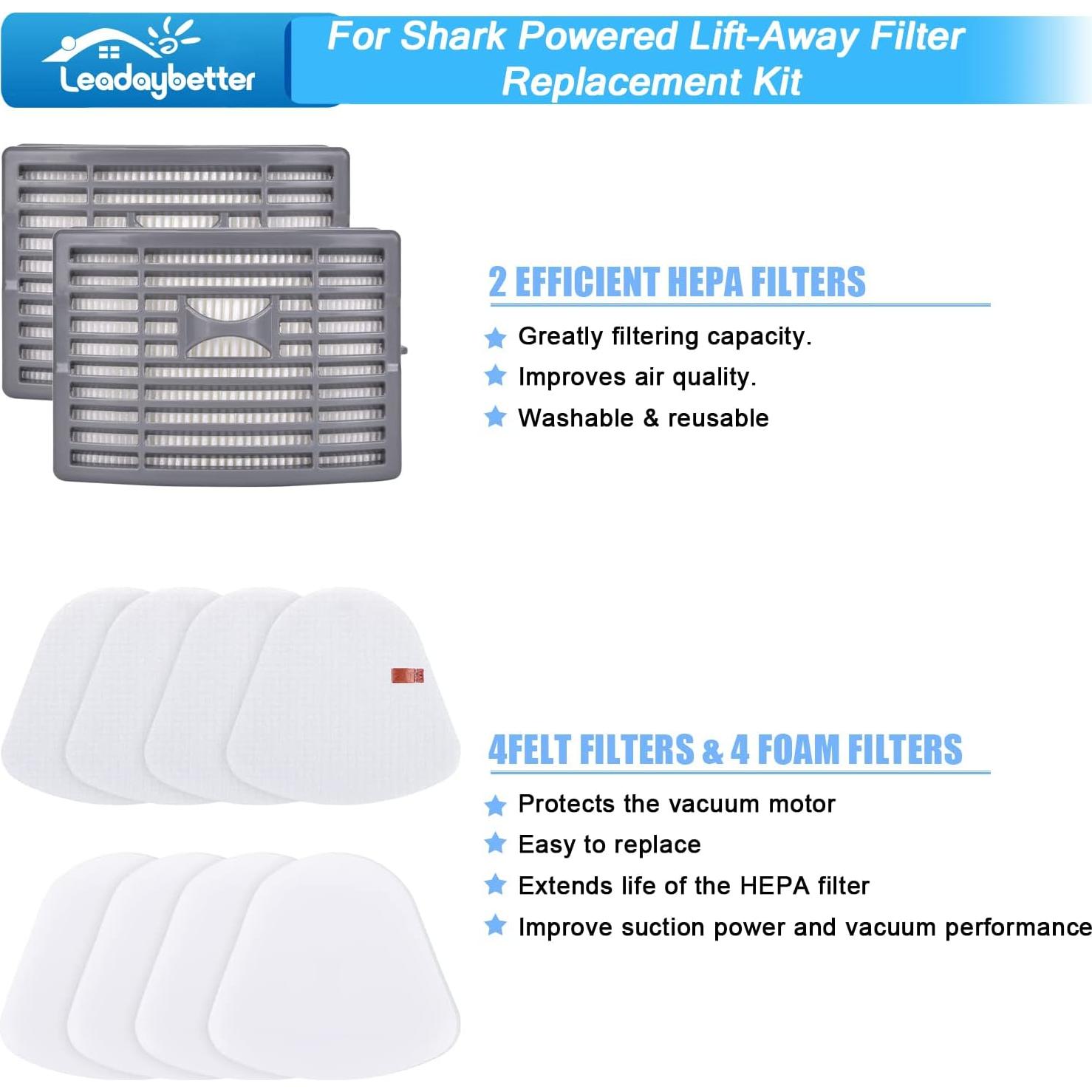 Filtro Reemplazo Leadaybetter para Aspiradora Shark NV586 NV581