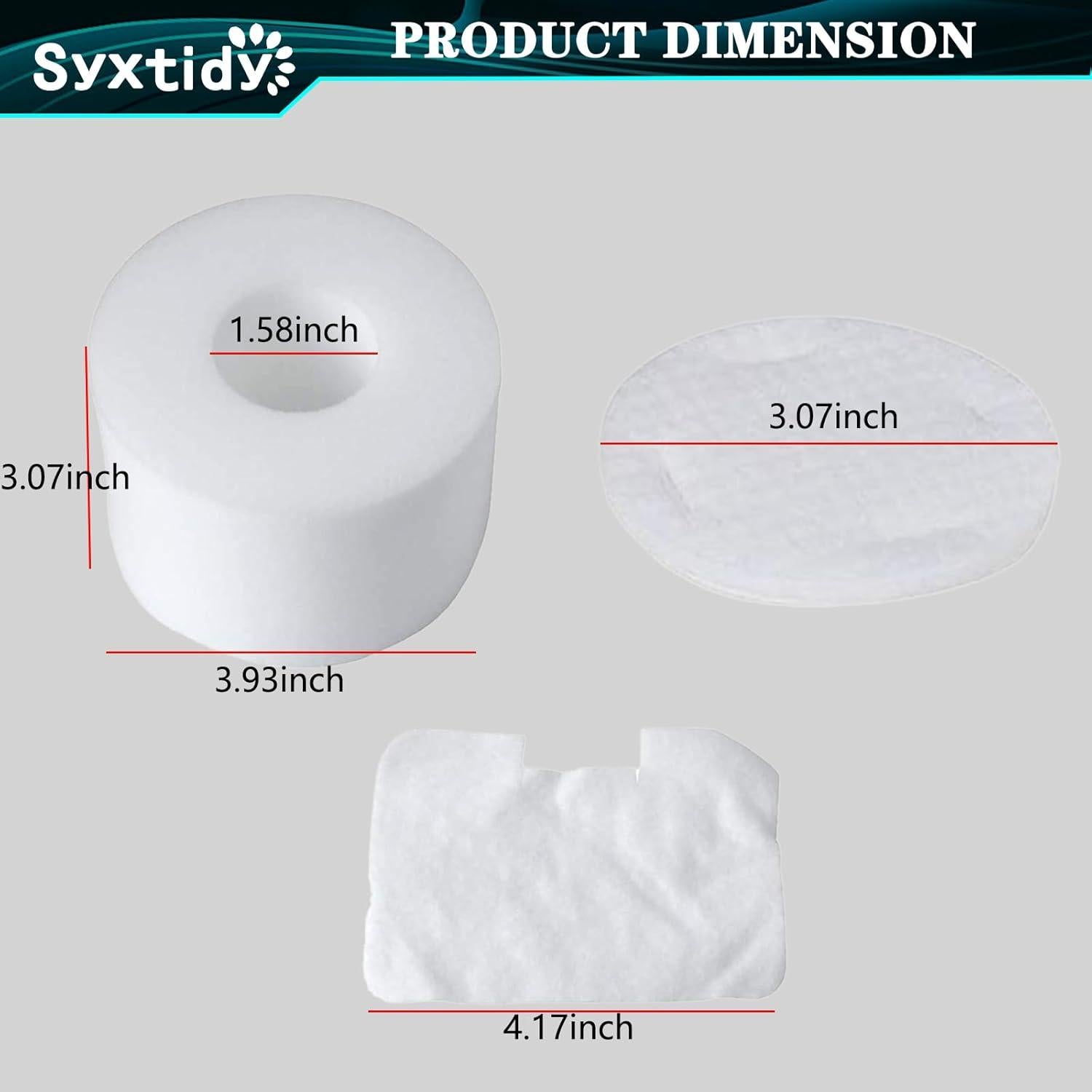 Reemplazo Filtro Aspiradora Syxtidy NV42 NV44 NV46 UV402 - 6 Piezas