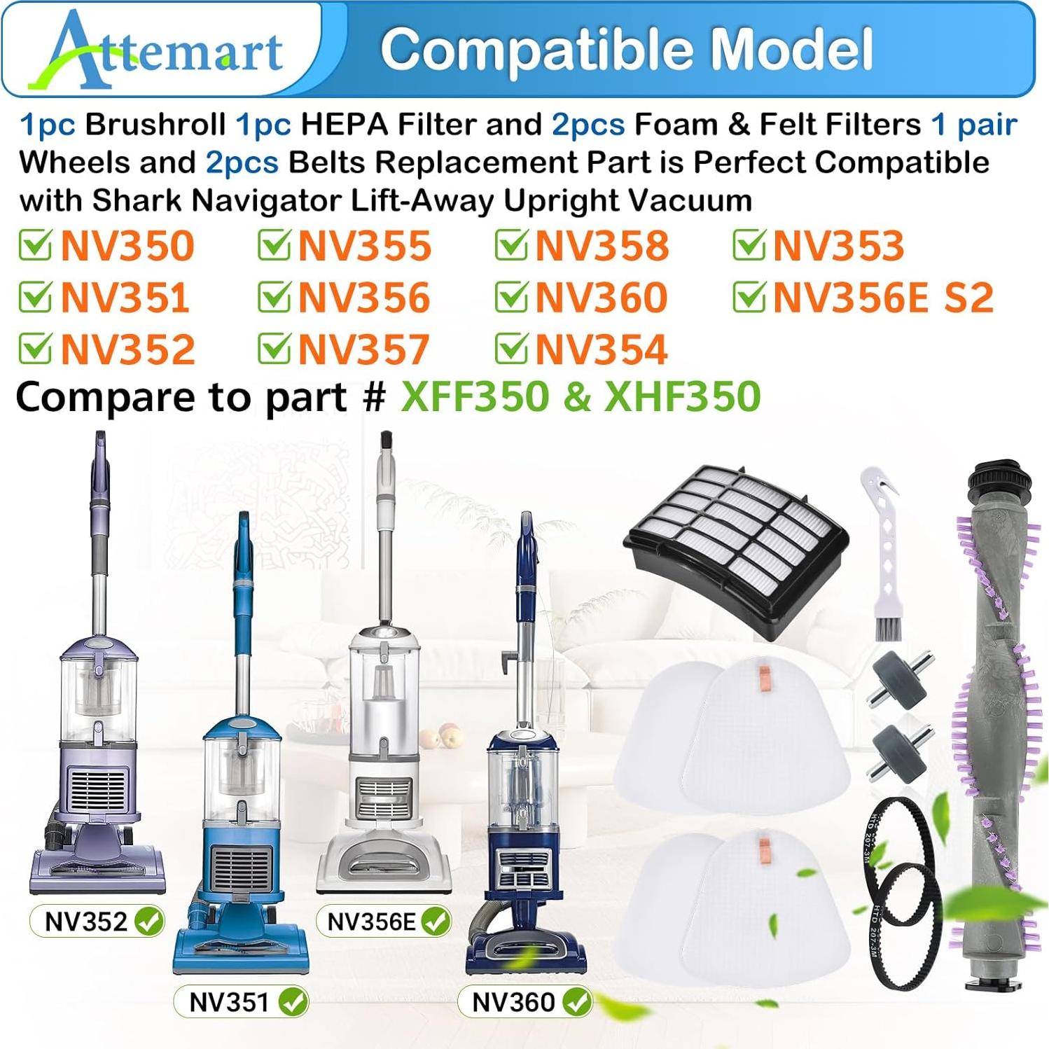 Kit de Repuestos para Aspiradora Shark Navigator Attemart NV350