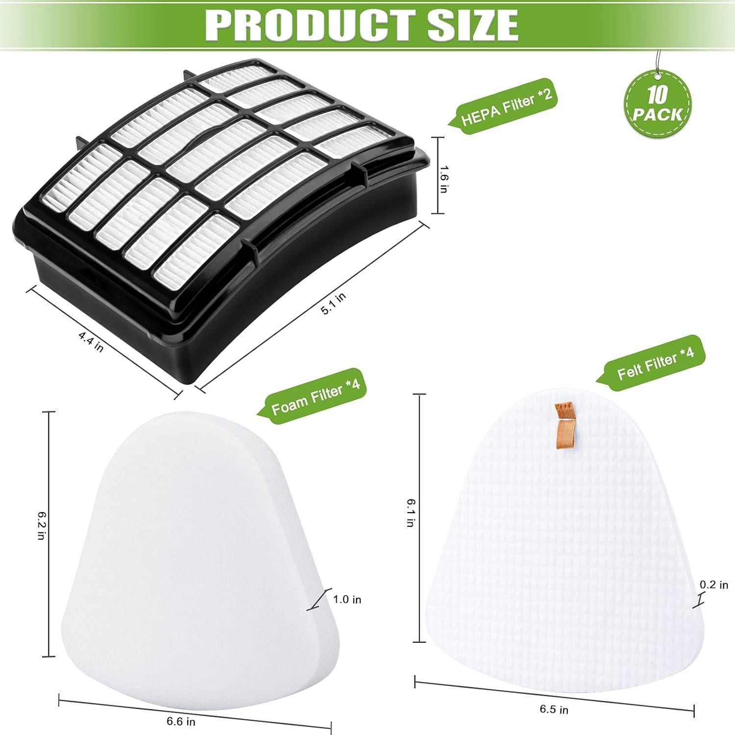 Filtros de Reemplazo Anicell para Shark Navigator NV360 - 2 HEPA + 4 Espuma