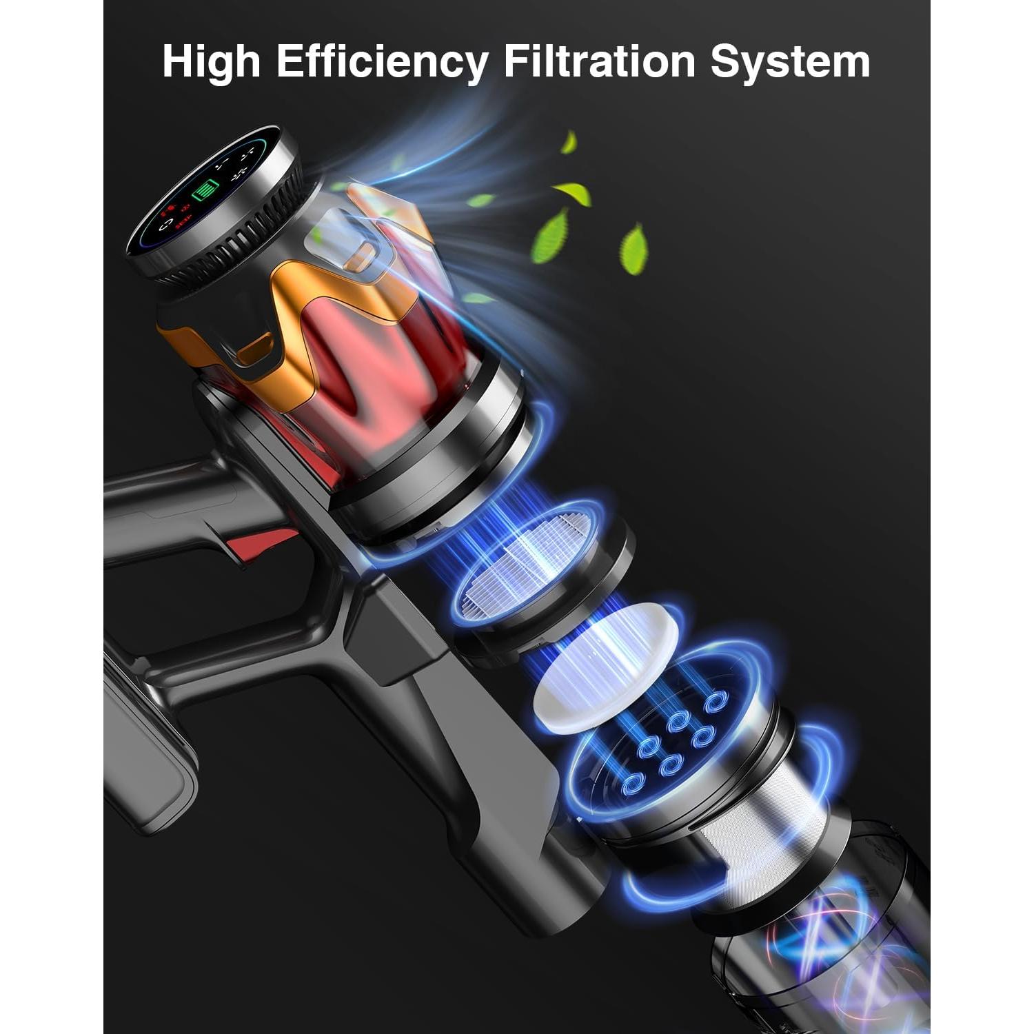 Aspiradora Inalámbrica MOHOMO Nova V5 650W 70min Autostable