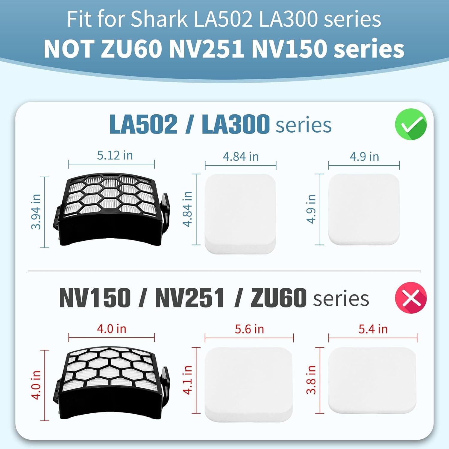 Filtros HEPA Improvedhand LA502 para Aspiradora Shark Rotator