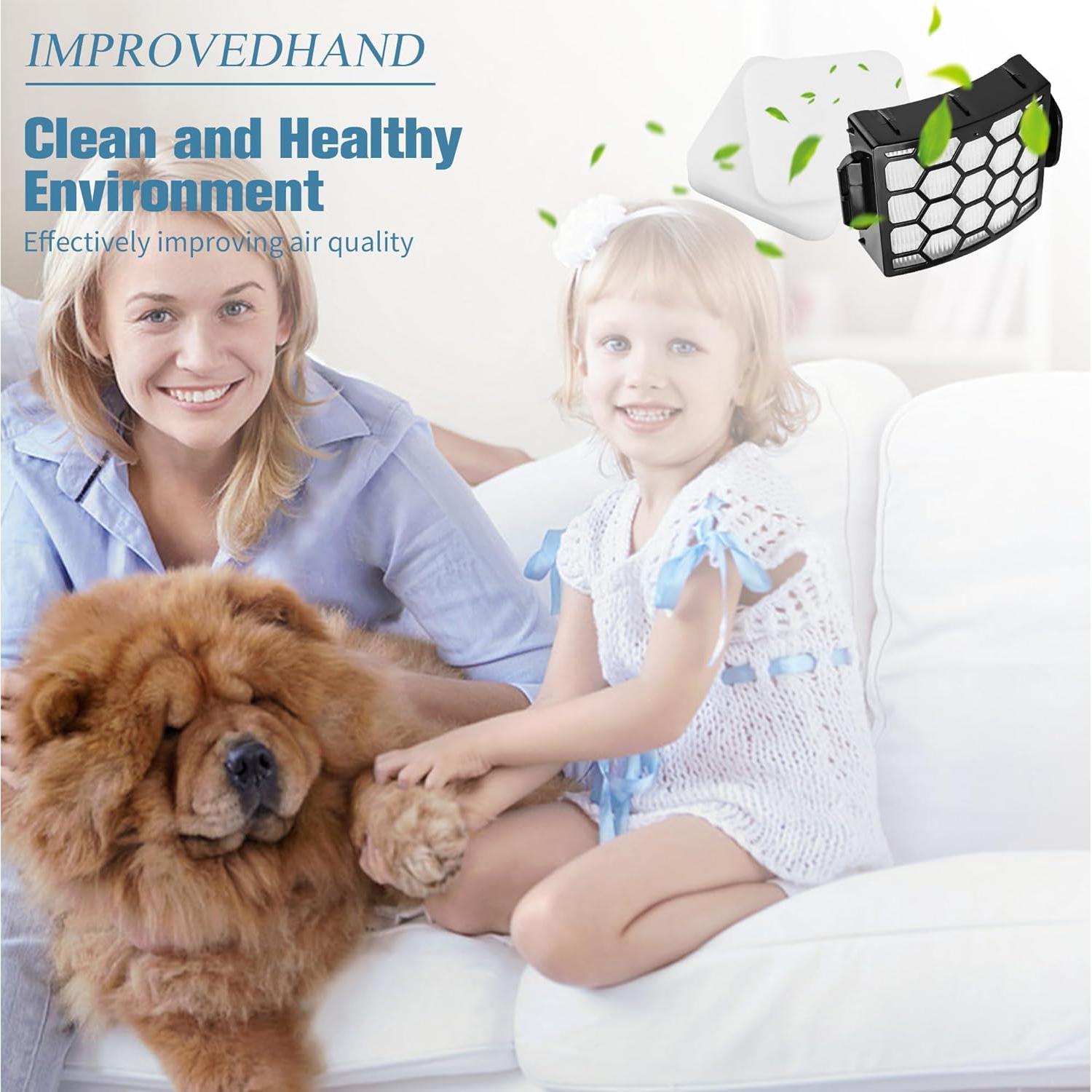 Filtros HEPA Improvedhand LA502 para Aspiradora Shark Rotator