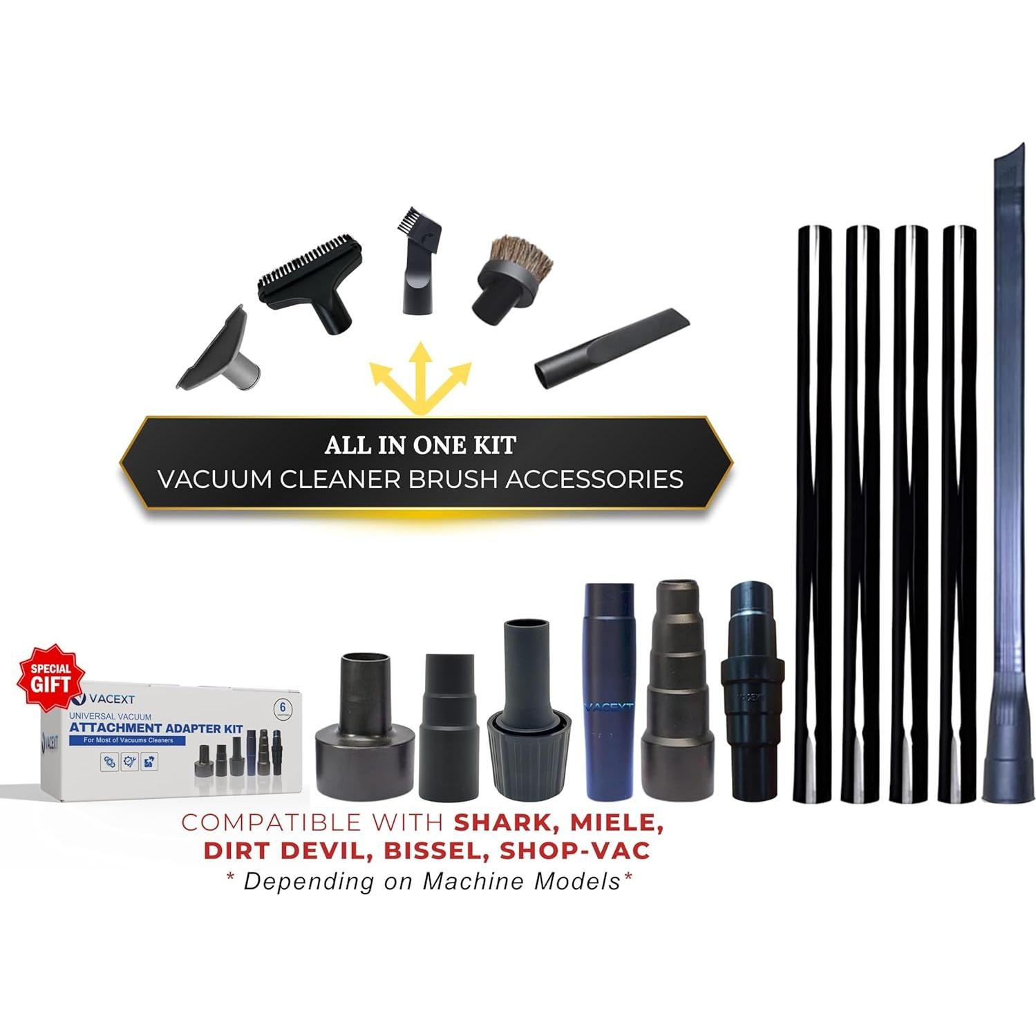 Kit de limpieza para aspiradora VACEXT con 9 accesorios