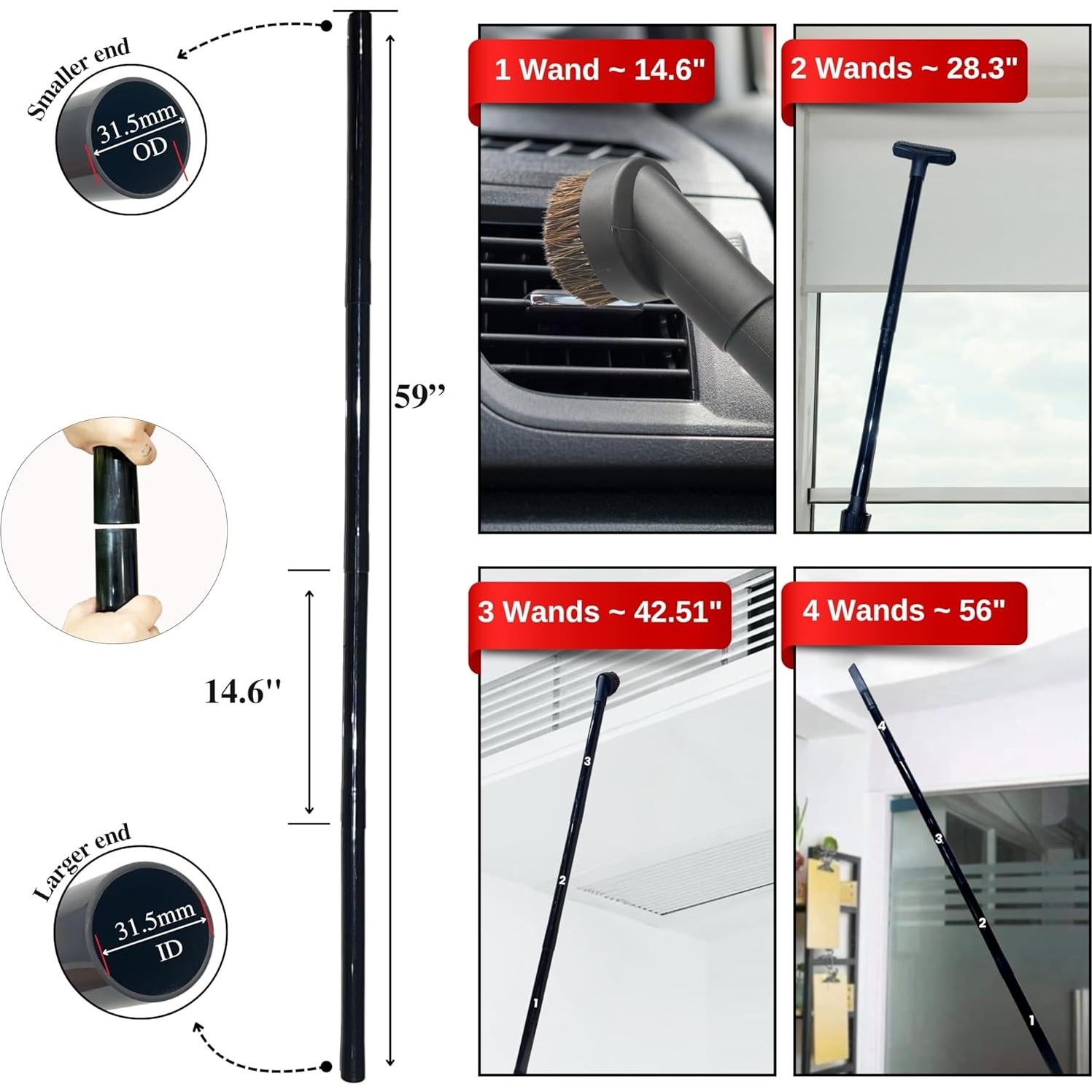 Kit de limpieza para aspiradora VACEXT con 9 accesorios