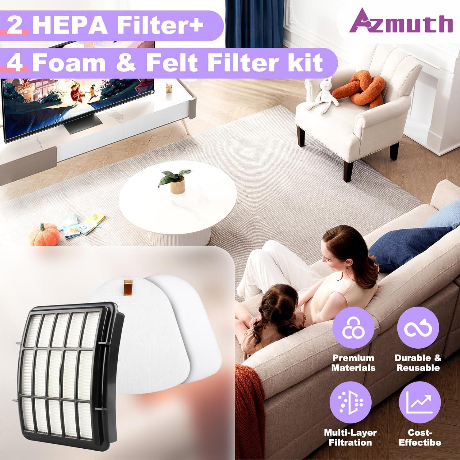 Paquete de 2 Filtros HEPA Azmuth para Aspiradora Shark NV350 NV360
