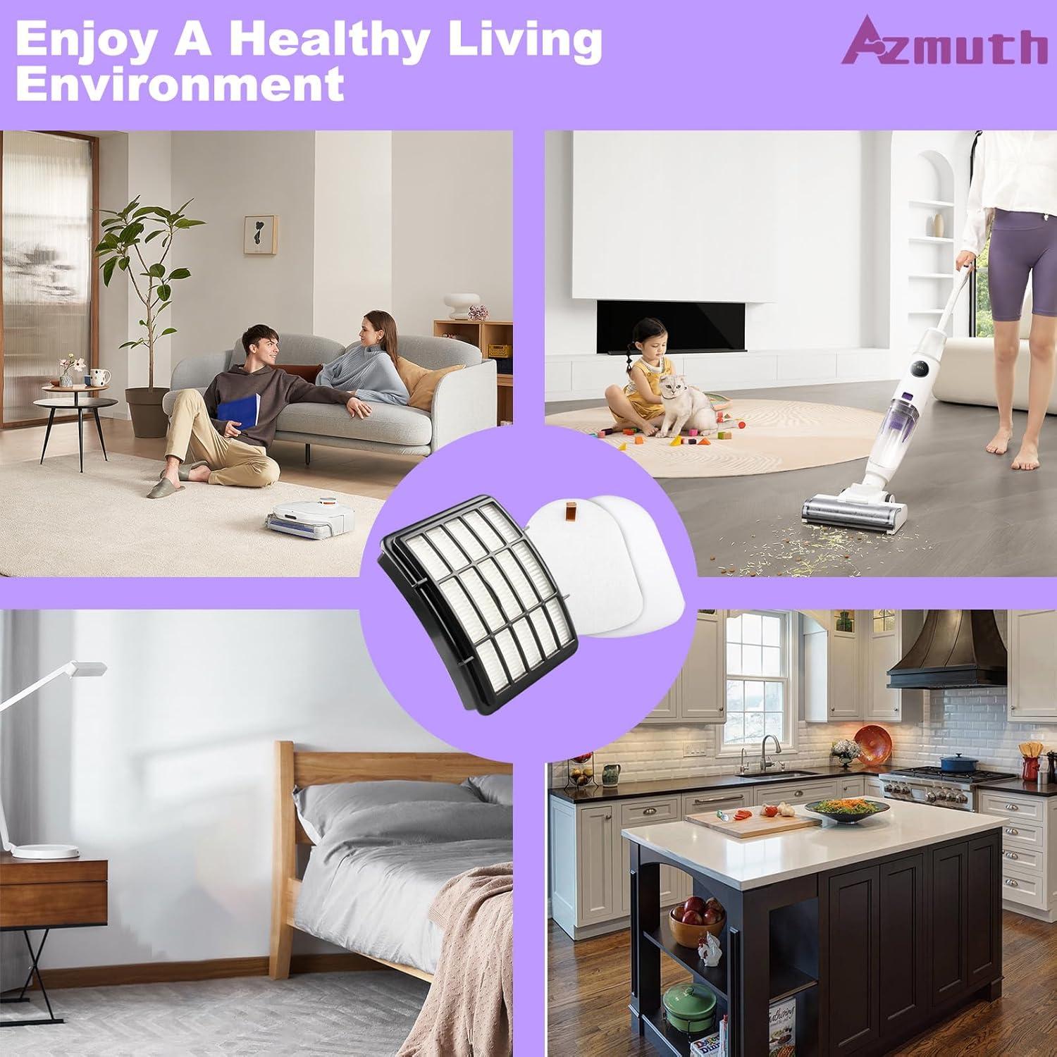 Paquete de 2 Filtros HEPA Azmuth para Aspiradora Shark NV350 NV360