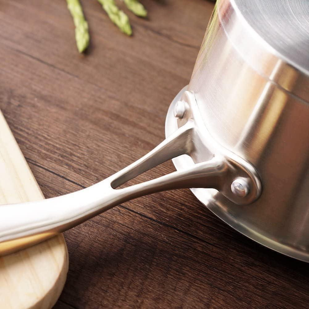 Olla de Acero Inoxidable HOMICHEF 1.8L Sin Níquel Mate