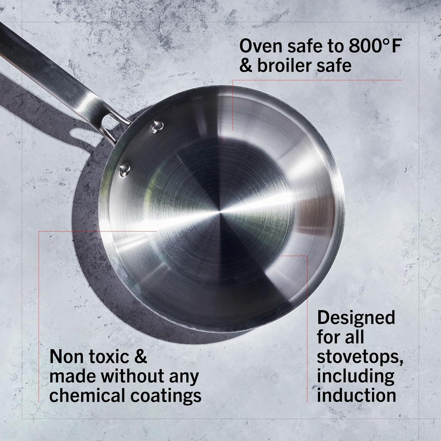 Sartén Sauté Heritage Steel 4 Cuartos Acero Inoxidable