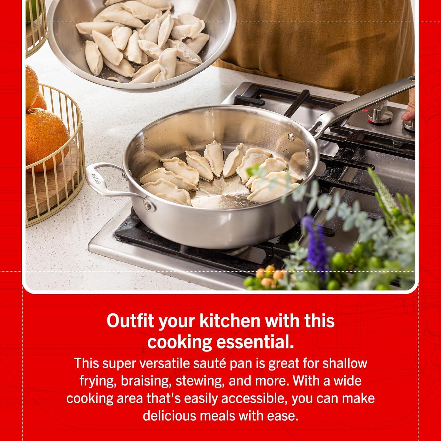 Sartén Sauté Heritage Steel 4 Cuartos Acero Inoxidable