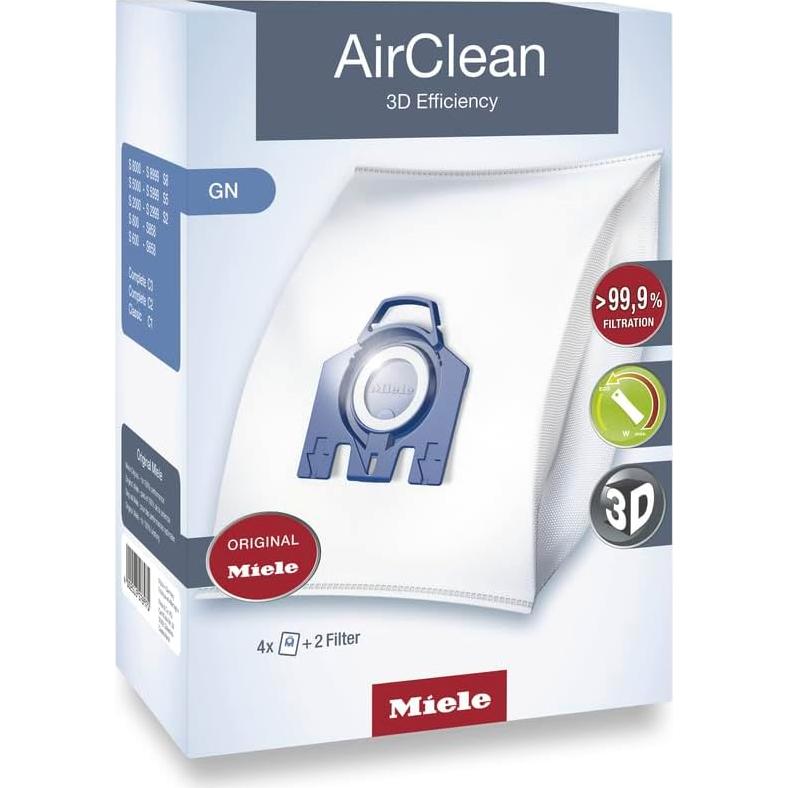 Bolsas de Aspiradora Miele AirClean 3D GN - 4 Bolsas y 2 Filtros