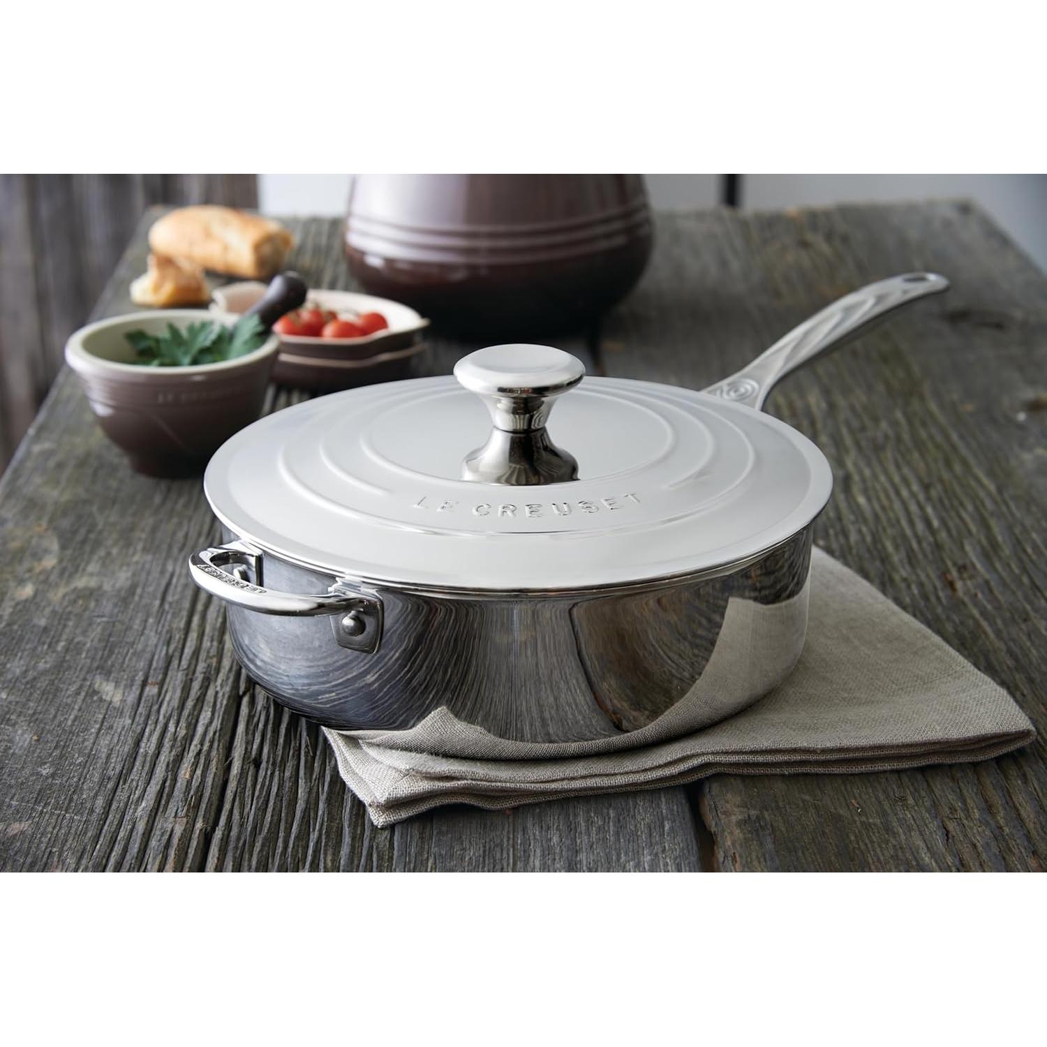 Sartén de Acero Inoxidable Le Creuset 2.84L Redonda