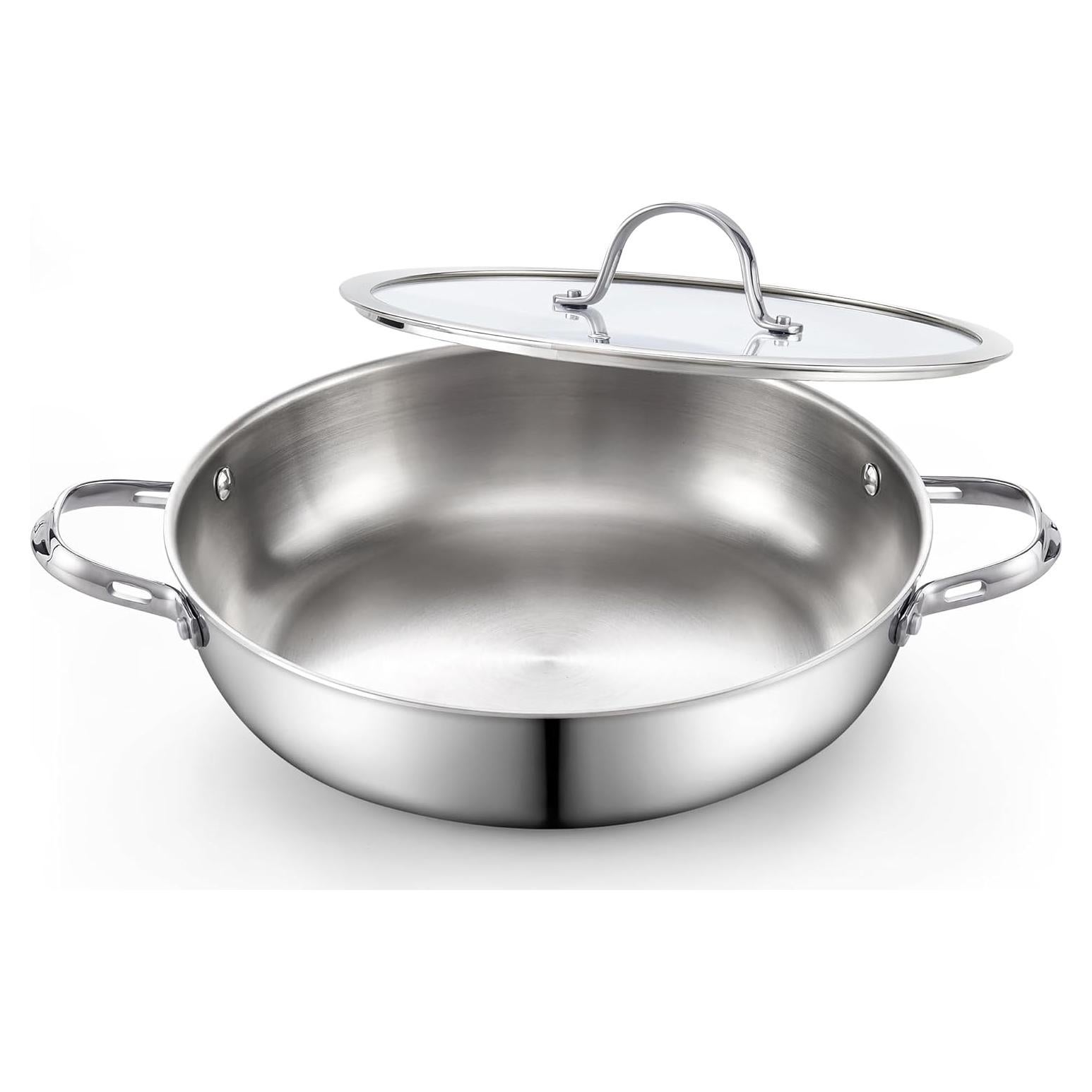 Wok de Acero Inoxidable Cooks Standard 30.48 cm con Tapa