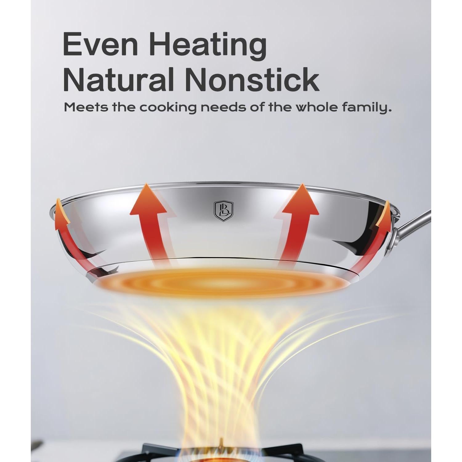 Sartén de Acero Inoxidable Lebof 30.5 cm 5 Capas para Inducción