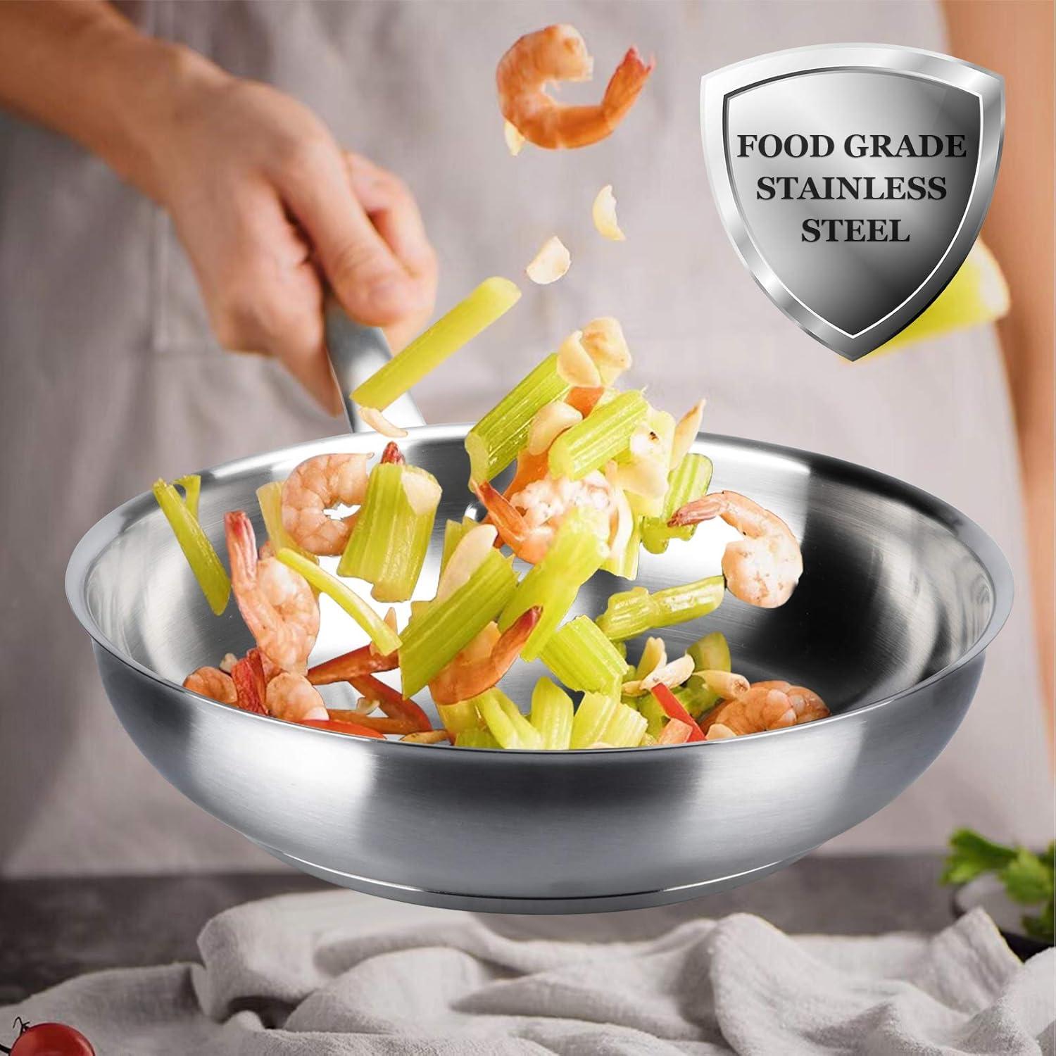 Sartén de Acero Inoxidable Duxtop 20.32 cm con Mango Frío