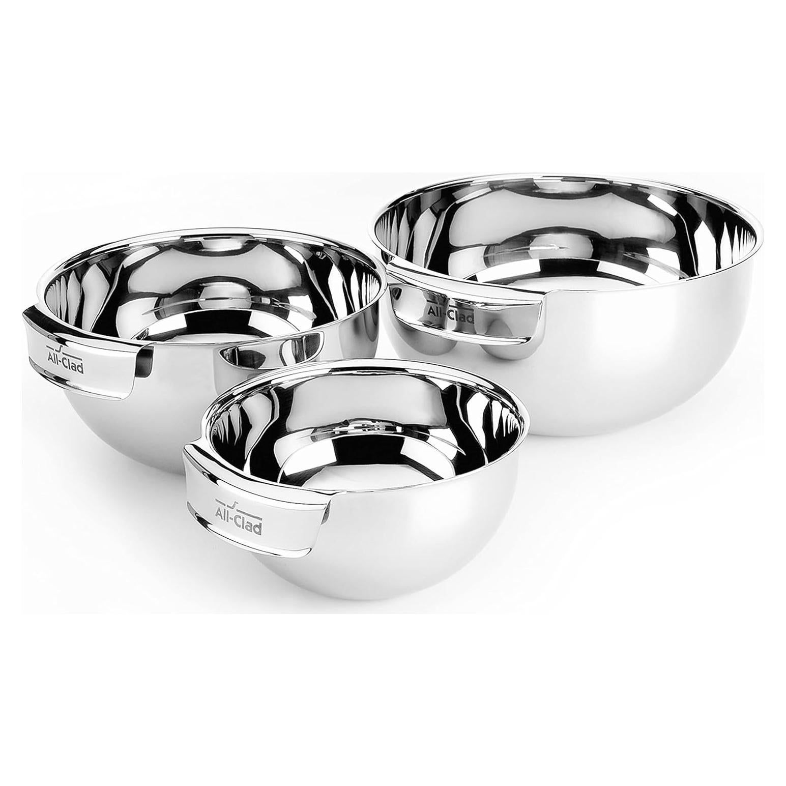 Juego de Cuencos Mezcladores All-Clad Acero Inoxidable 3 Piezas