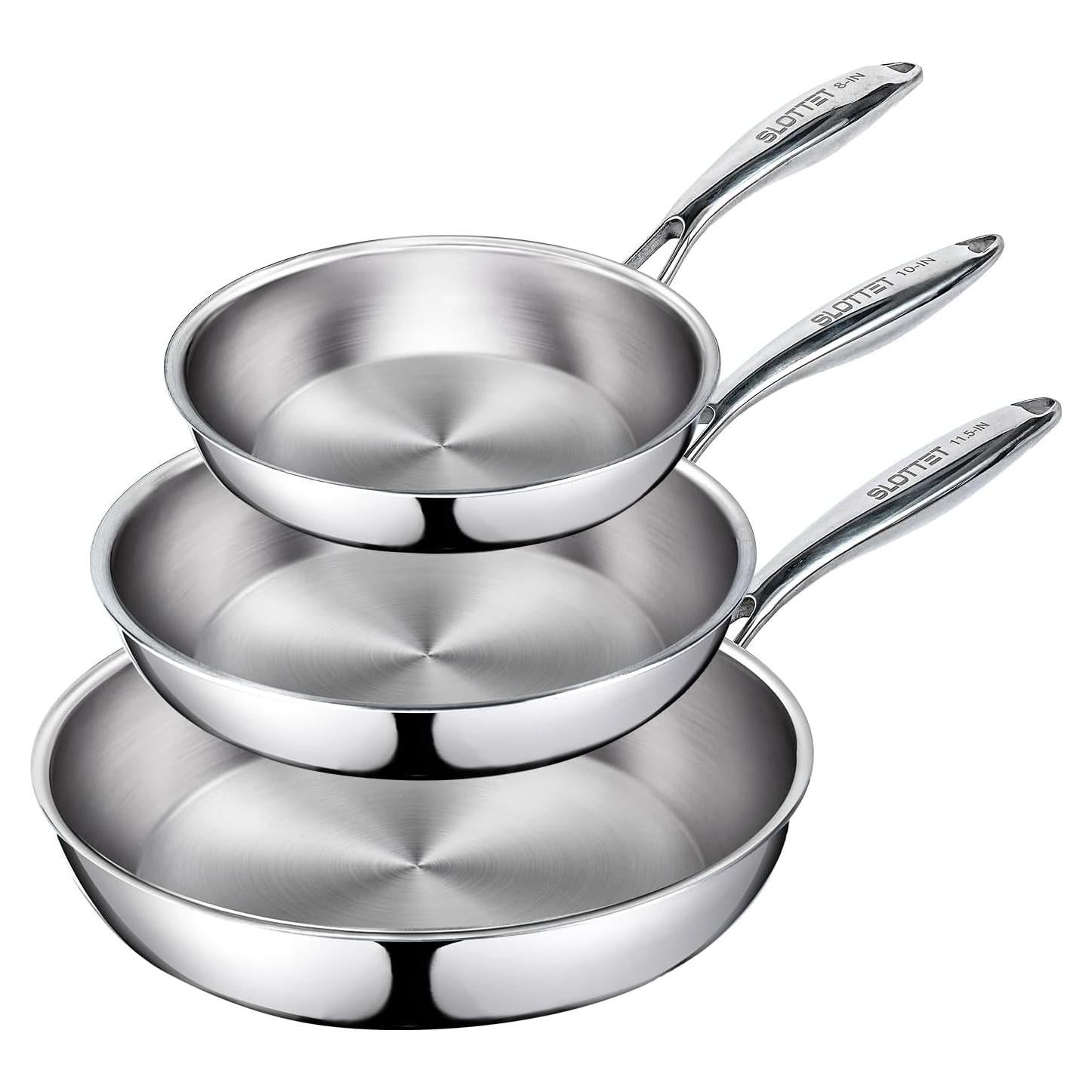 Juego de Sartenes SLOTTET 3 Piezas Acero Inoxidable 20-26-29 cm