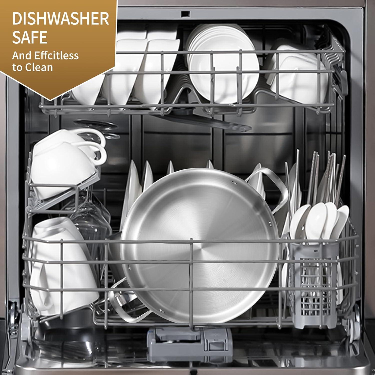 Sartén de Acero Inoxidable 7L LOLYKITCH Tri-Ply 30cm con Tapa