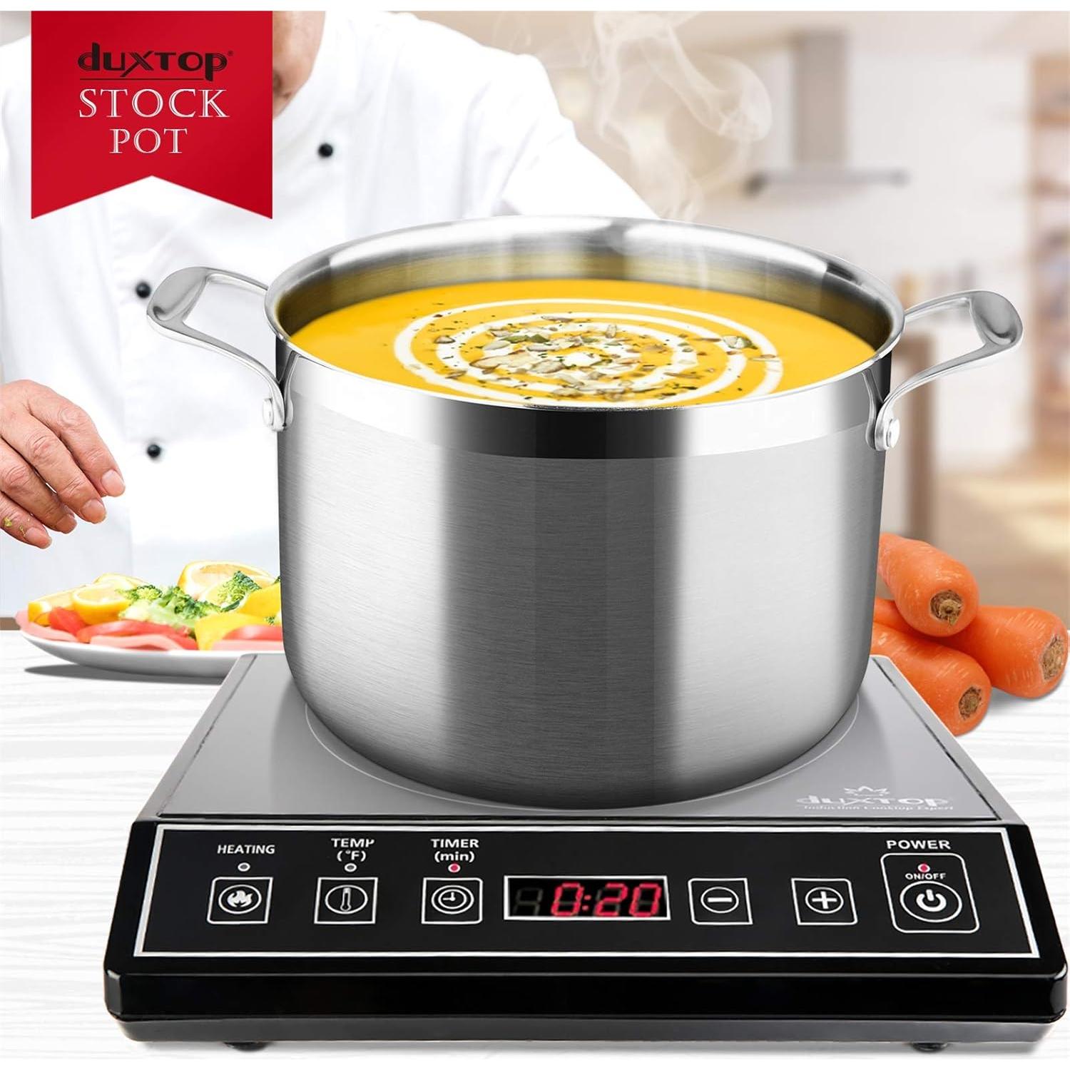 Olla de Acero Inoxidable Duxtop 8 Cuartos para Inducción