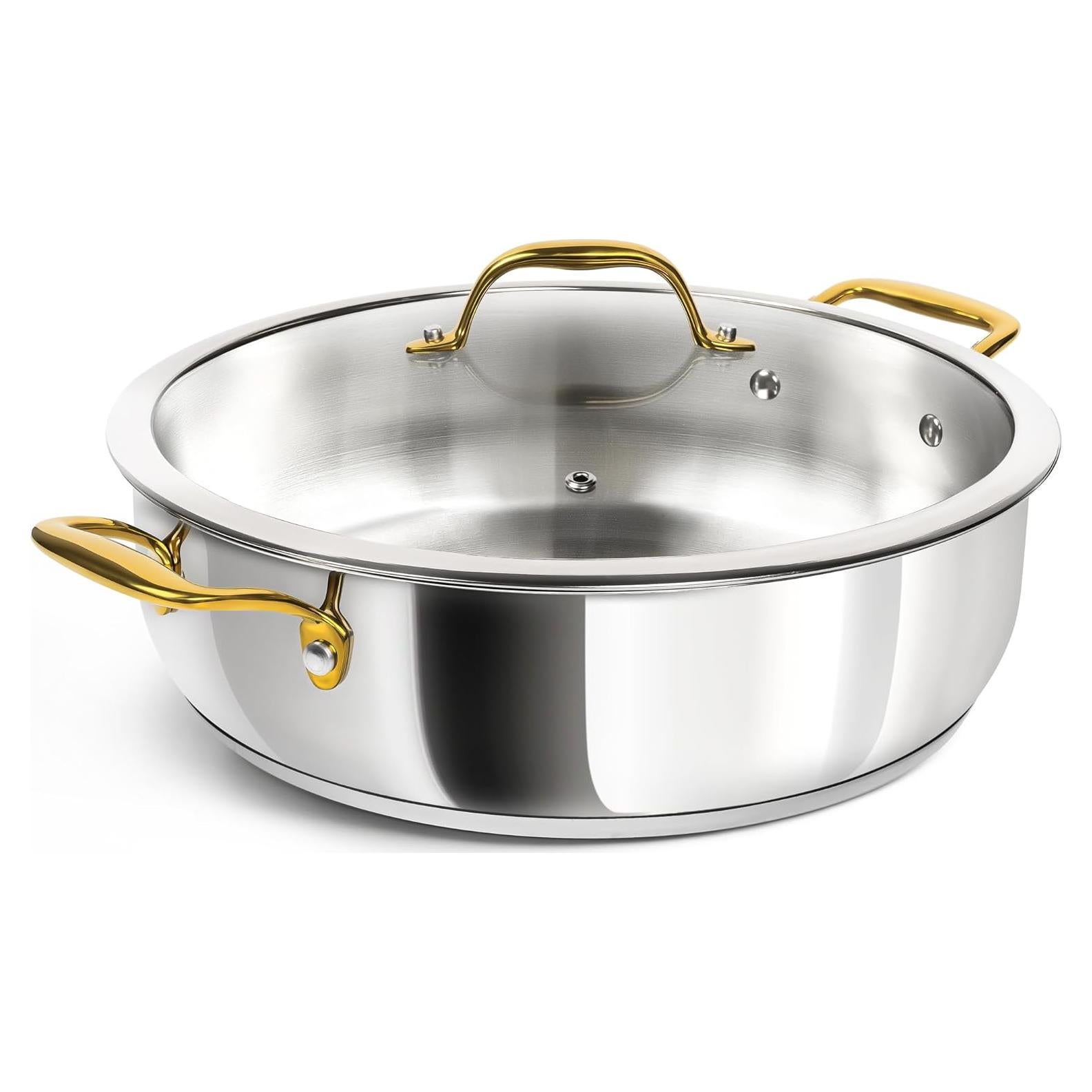 Sartén de Acero Inoxidable MICHELANGELO 30.48 cm 6L con Tapa