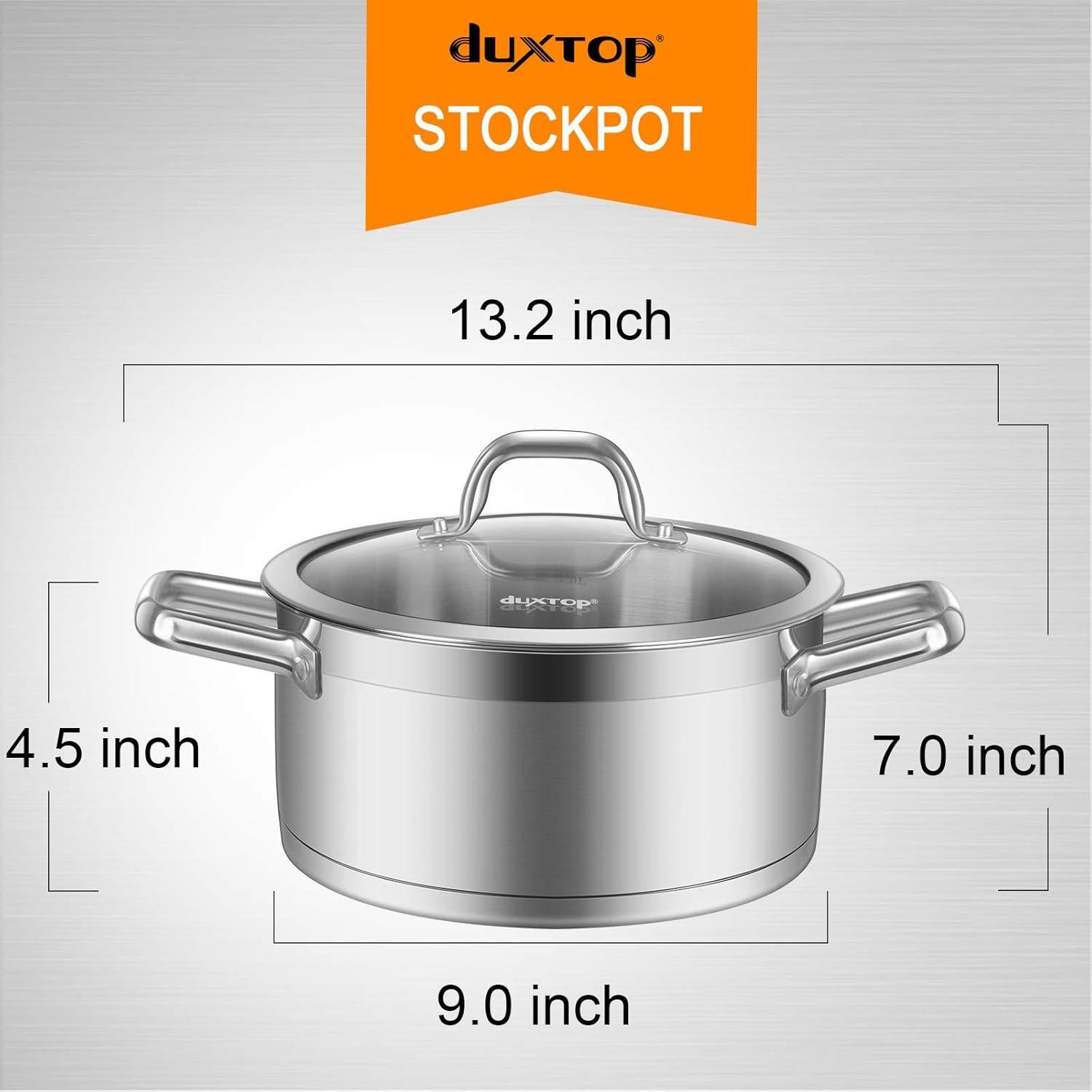 Olla de Sopa Duxtop Acero Inoxidable 3.97L Inducción