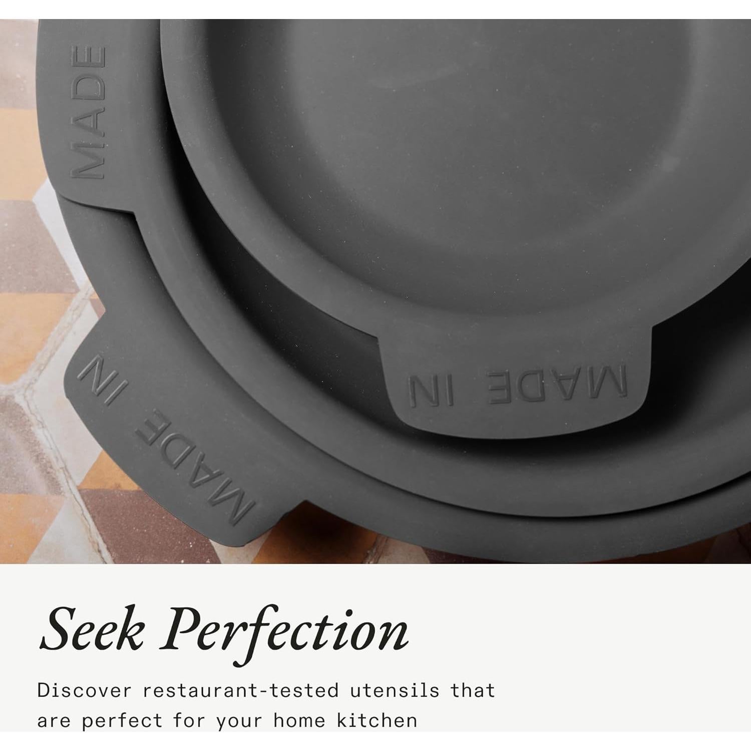Set de Protectores de Sartén Made In - 3 Piezas Grafito - Silicona