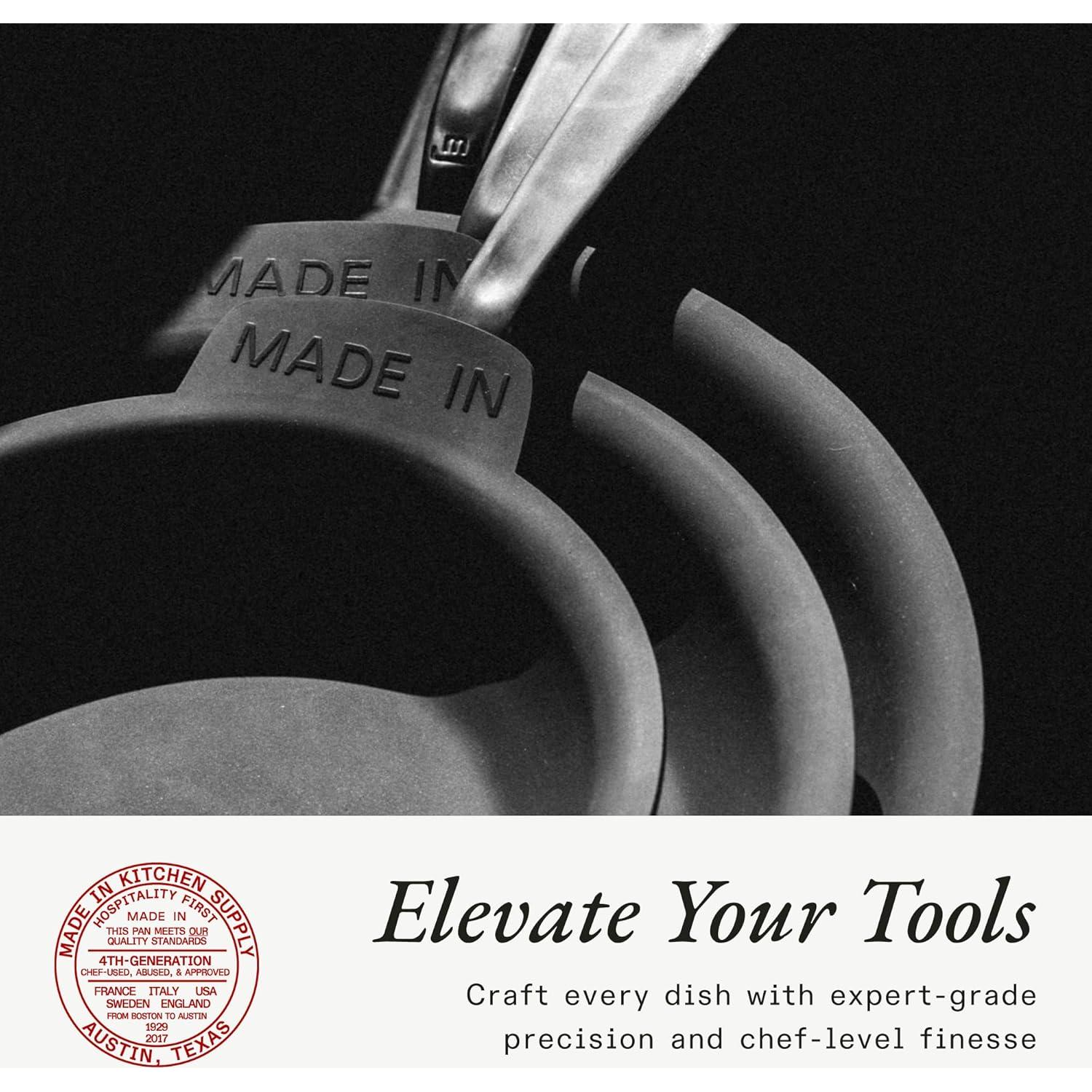 Set de Protectores de Sartén Made In - 3 Piezas Grafito - Silicona