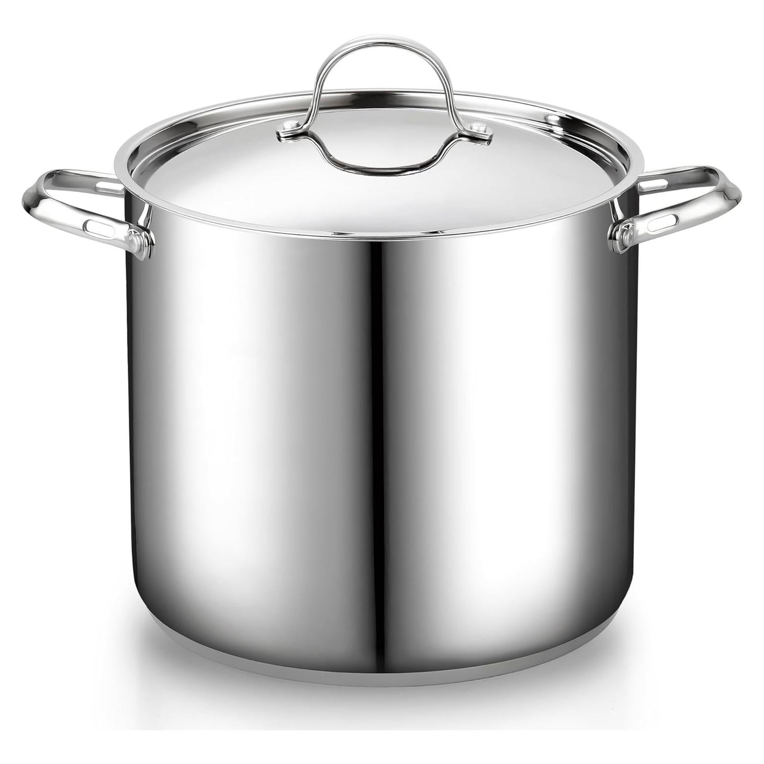 Olla de Acero Inoxidable Cooks Standard 24 Cuartos con Tapa