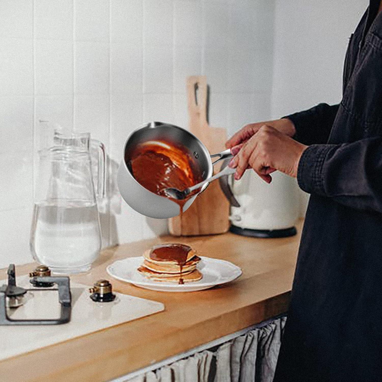 Olla de acero inoxidable Fracoda 3.5 QT con tapa colador