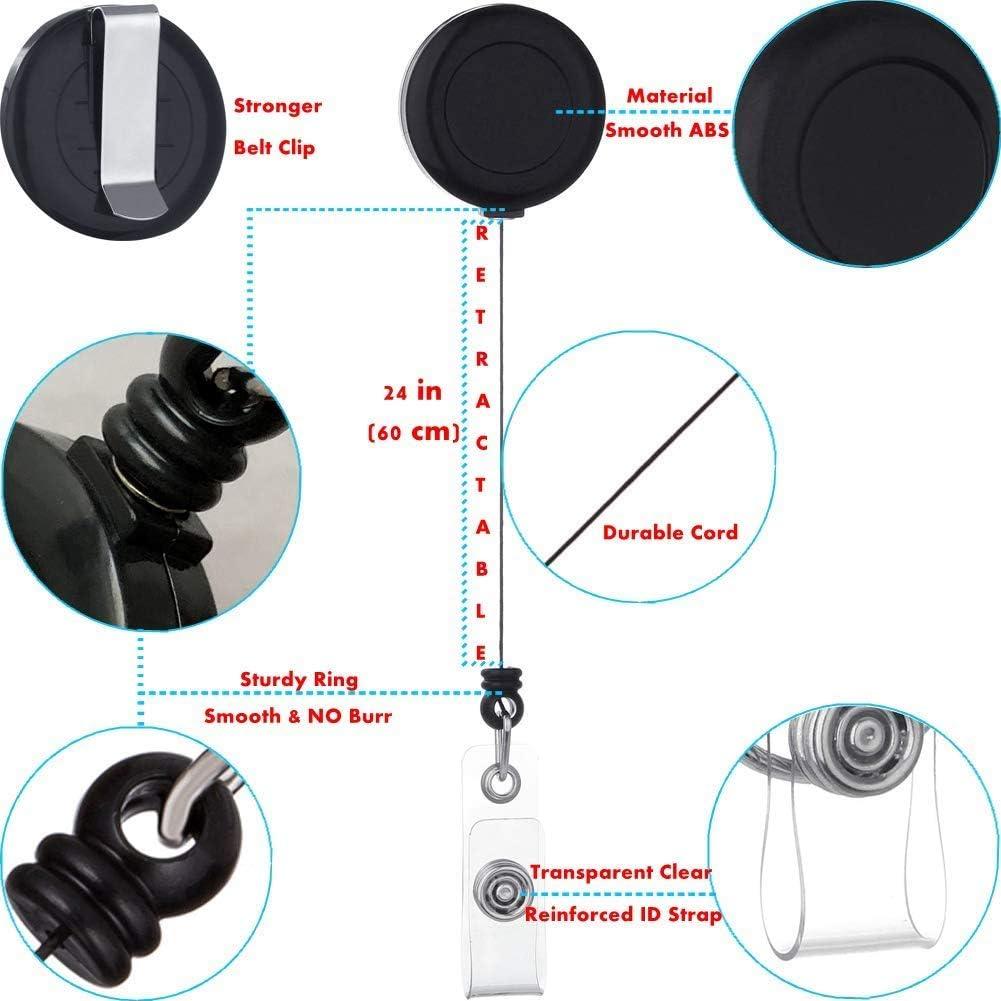 Soporte de Insignia Retráctil QREEL Negro 2 Paquete