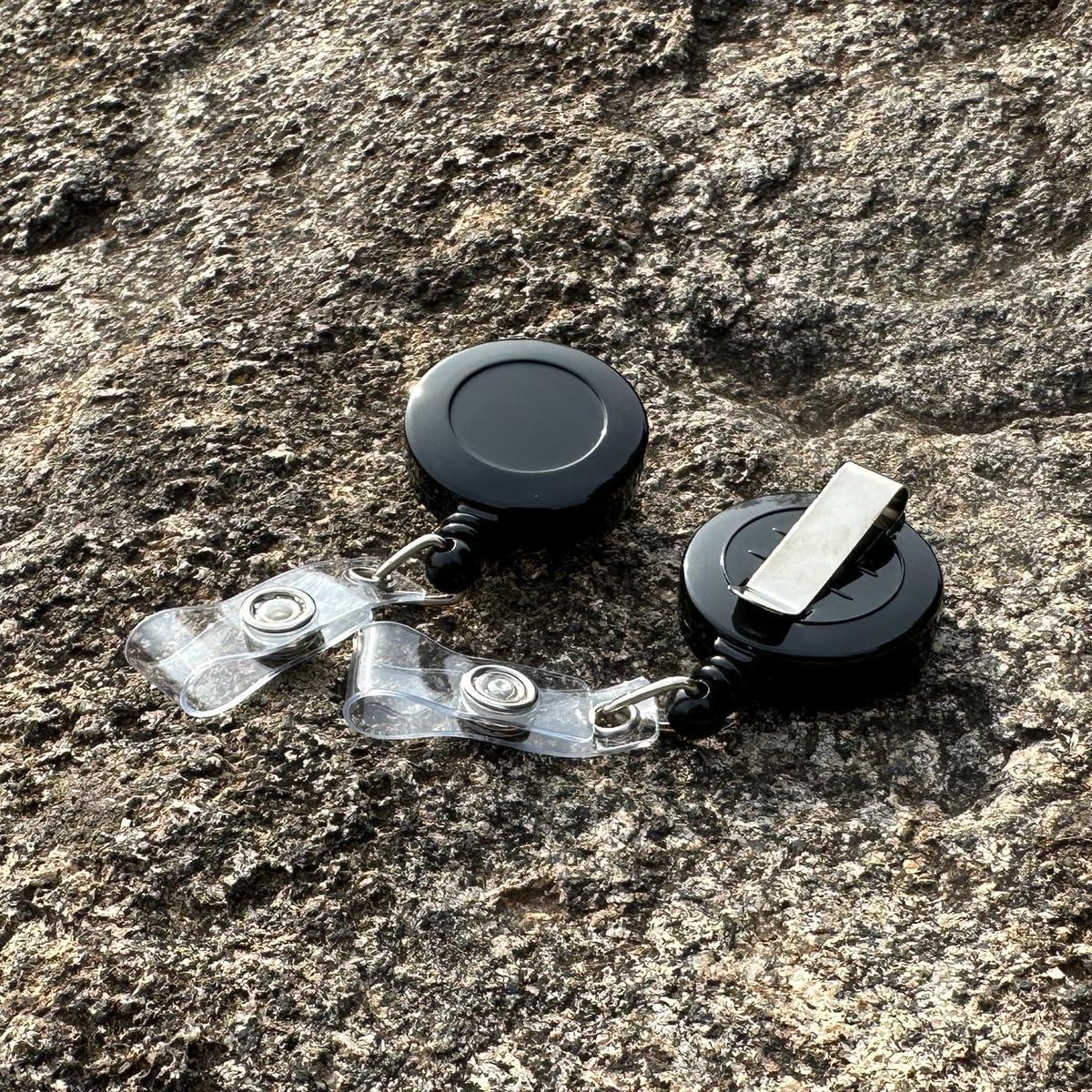 Soporte de Insignia Retráctil QREEL Negro 2 Paquete