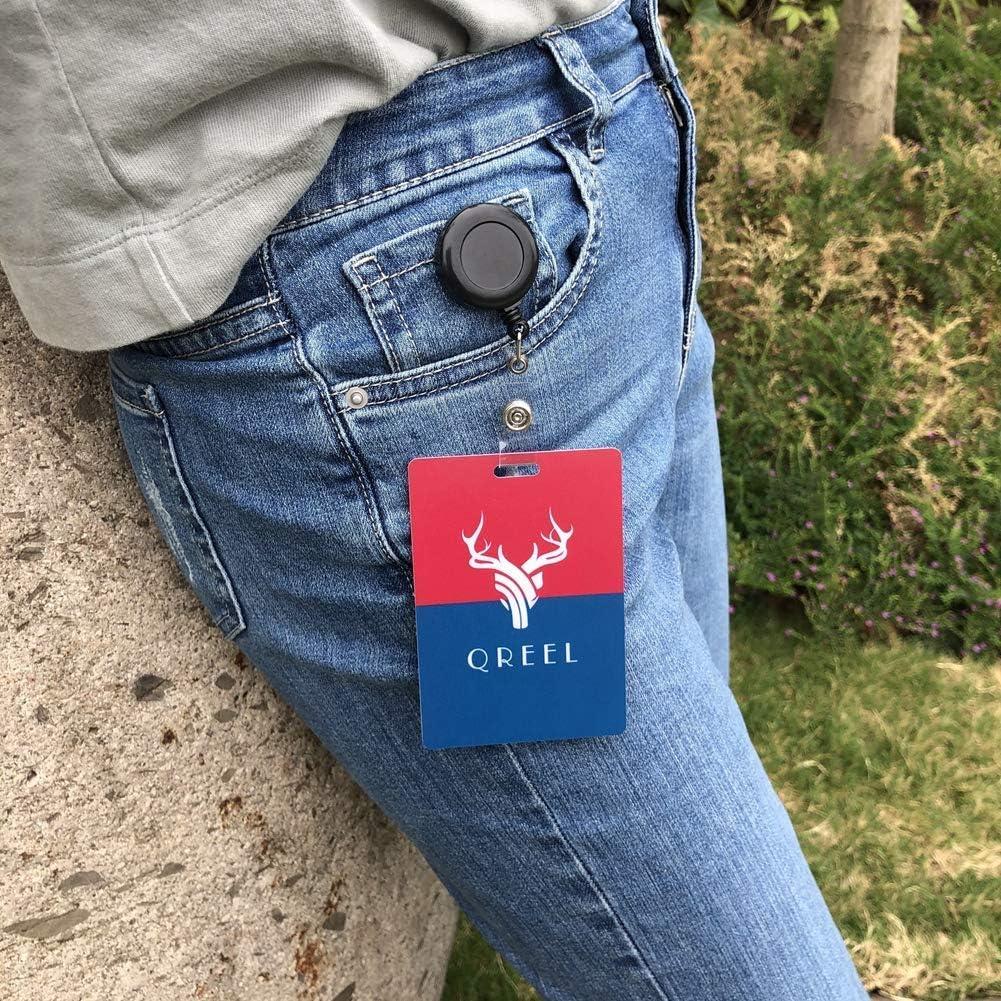 Soporte de Insignia Retráctil QREEL Negro 2 Paquete