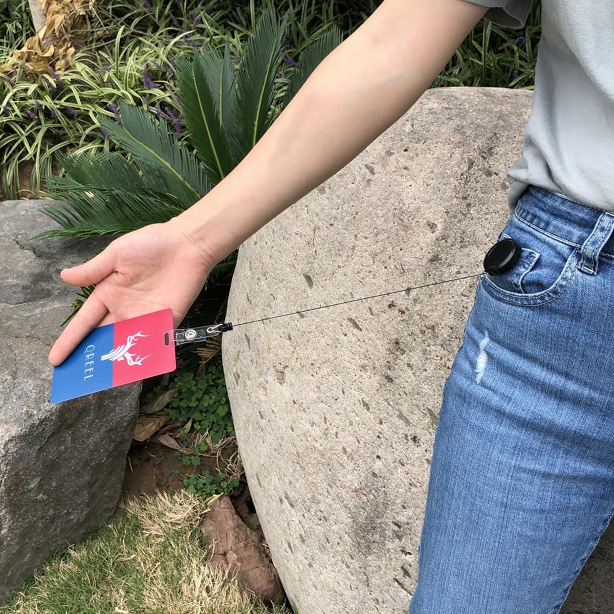 Soporte de Insignia Retráctil QREEL Negro 2 Paquete