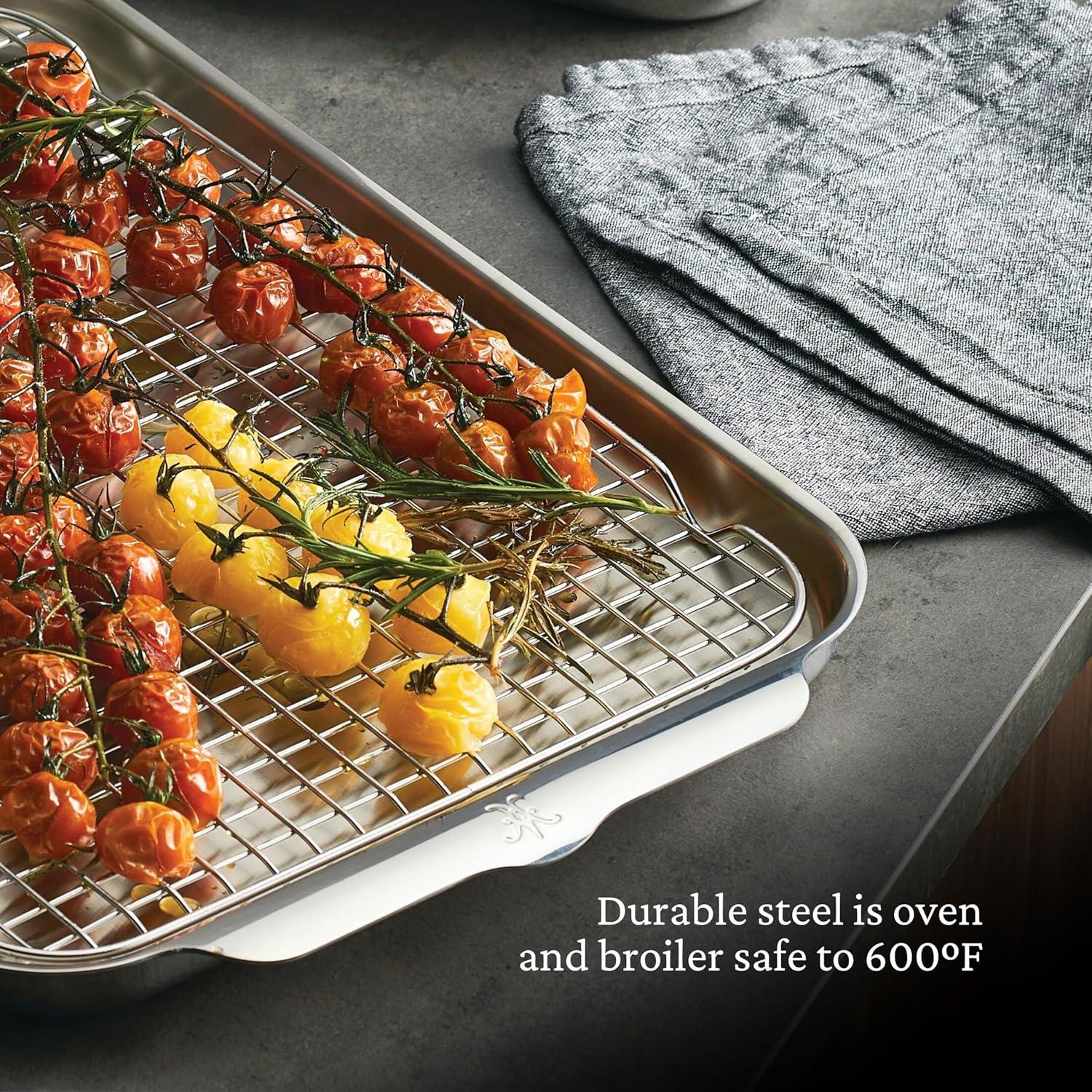 Juego de bandejas para hornear Hestan 3 piezas acero inoxidable