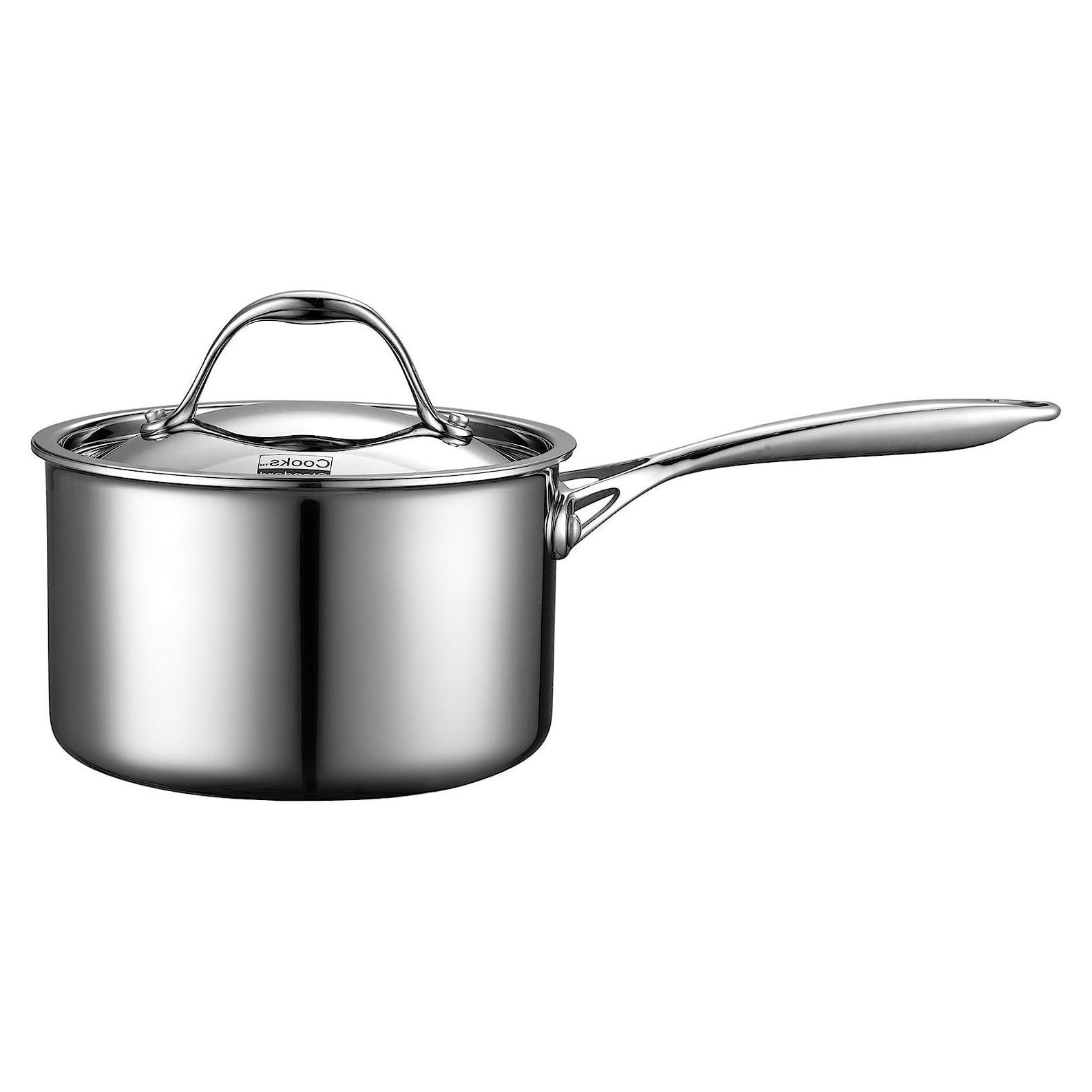Cacerola de Acero Inoxidable Cooks Standard 3 Cuartos Plata