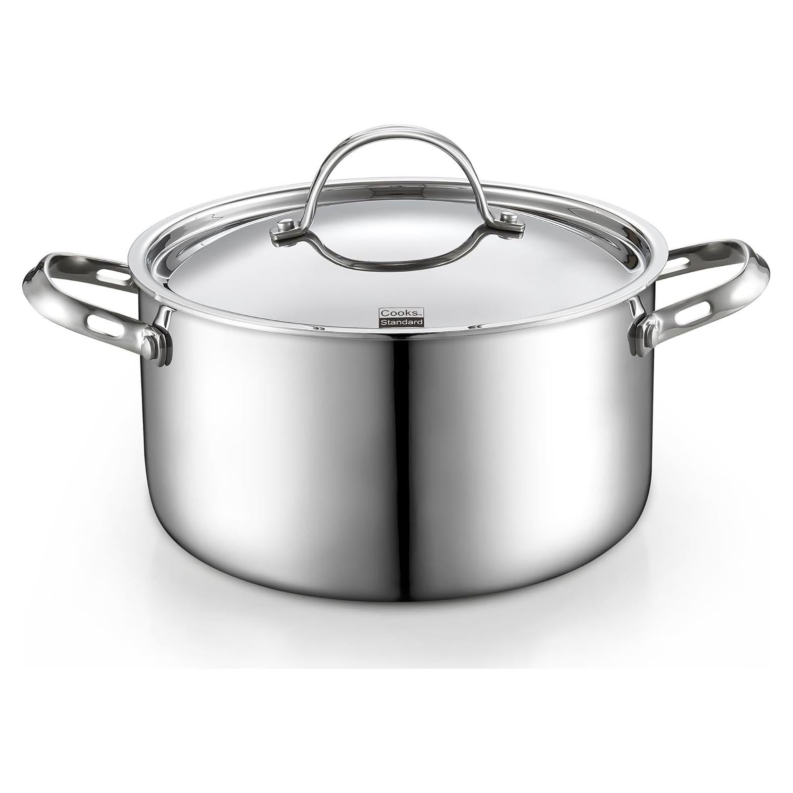 Cacerola de Acero Inoxidable Cooks Standard 6 Cuartos Inducción