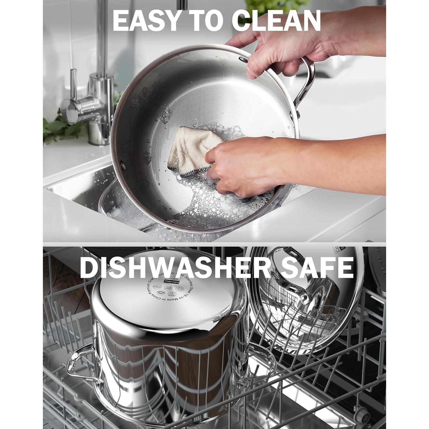 Cacerola de Acero Inoxidable Cooks Standard 6 Cuartos Inducción