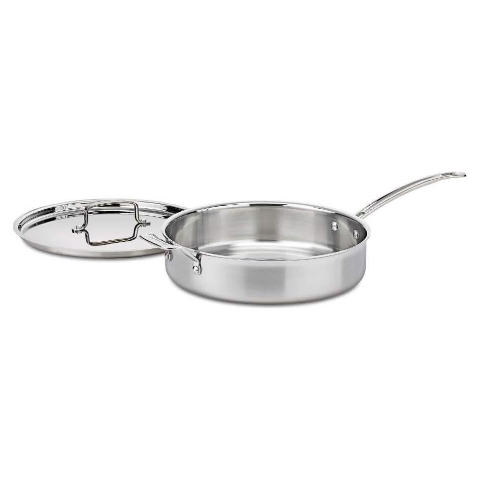 Sartén Cuisinart MultiClad Pro 5.5L con Tapa y Ayudante