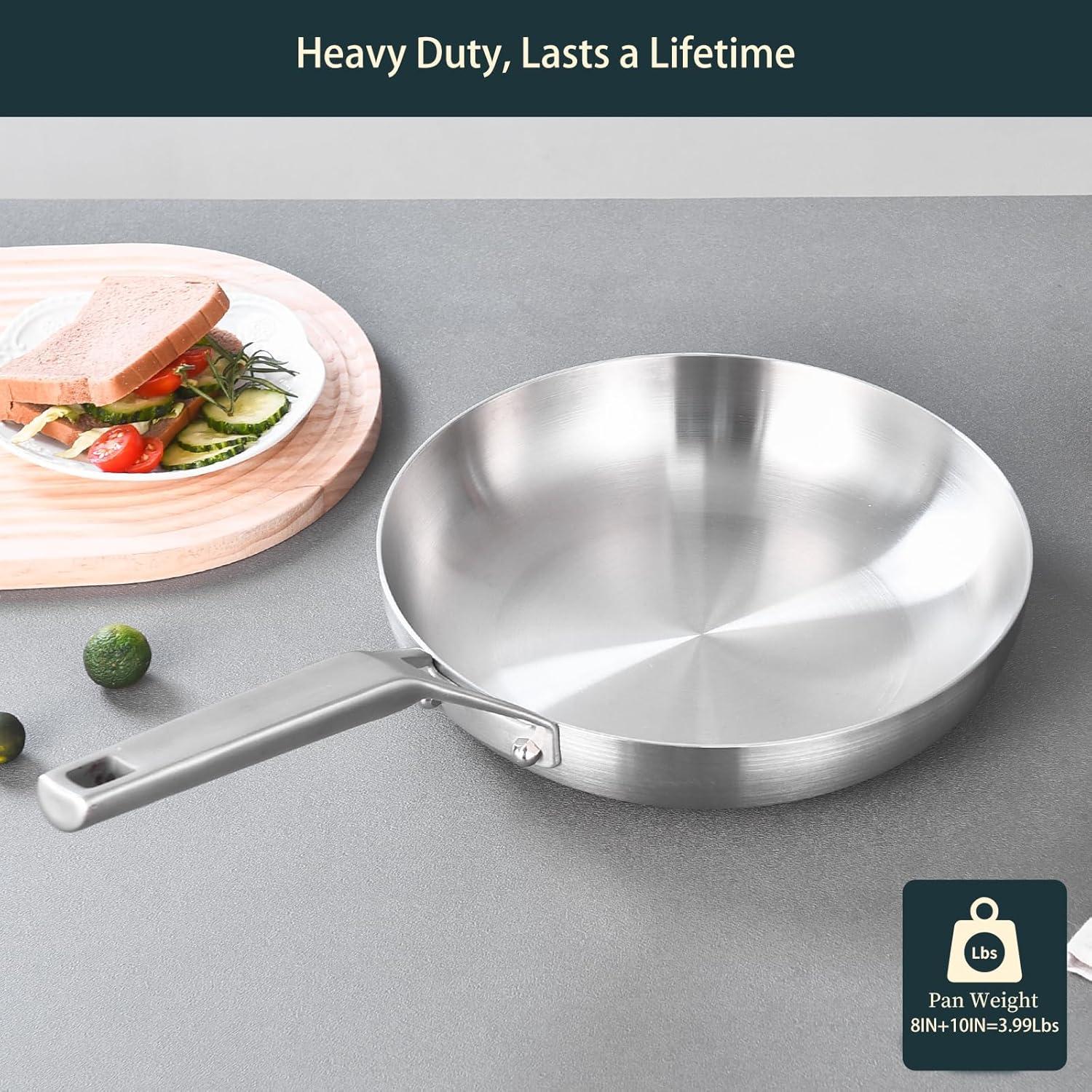 Juego de Sartenes Yeksum Acero Inoxidable 20 cm y 25 cm