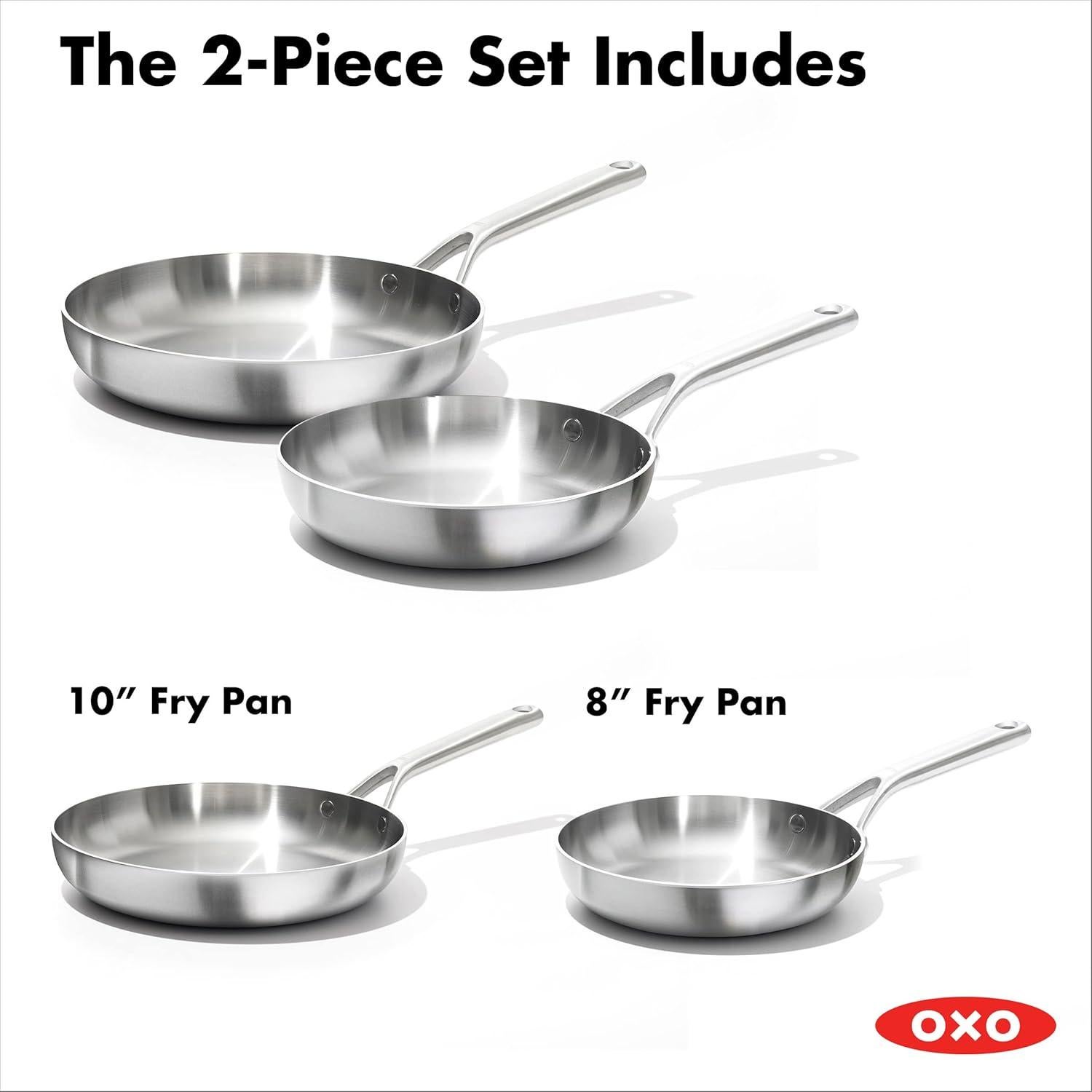 Set de Sartenes OXO Mira Acero Inoxidable 20 y 25 cm Inducción