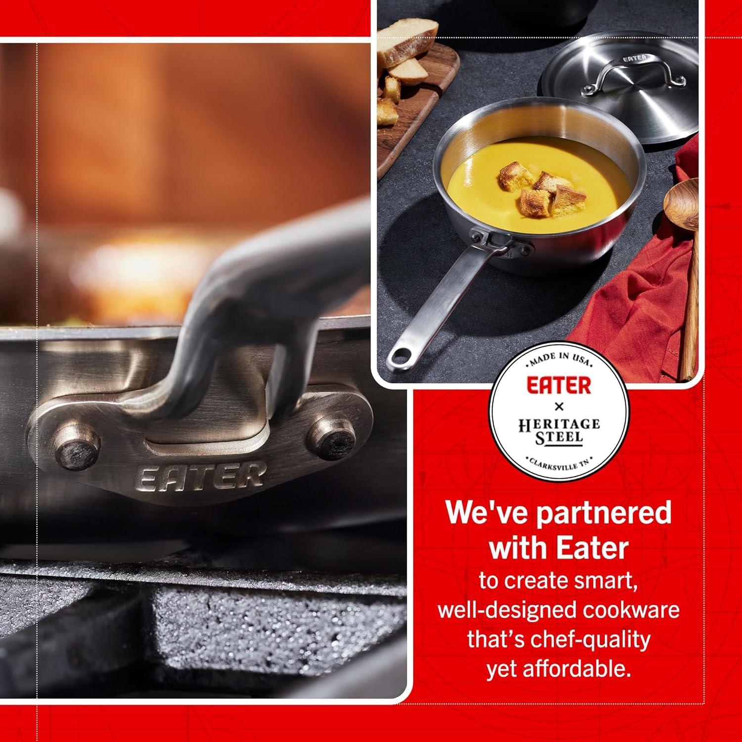 Sartén Saucier Heritage Steel 2 Cuartos Acero Inoxidable