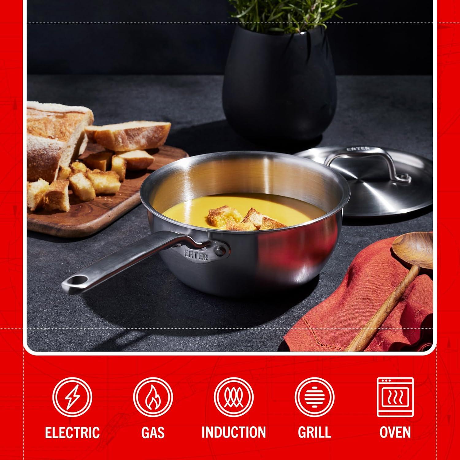 Sartén Saucier Heritage Steel 2 Cuartos Acero Inoxidable