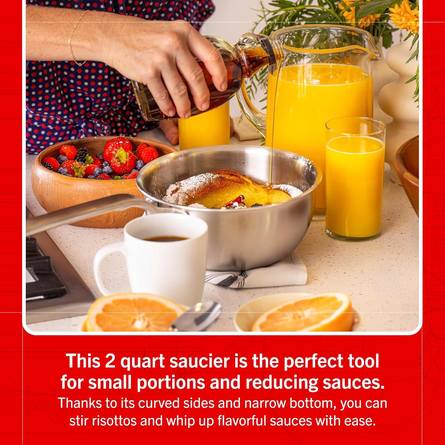 Sartén Saucier Heritage Steel 2 Cuartos Acero Inoxidable