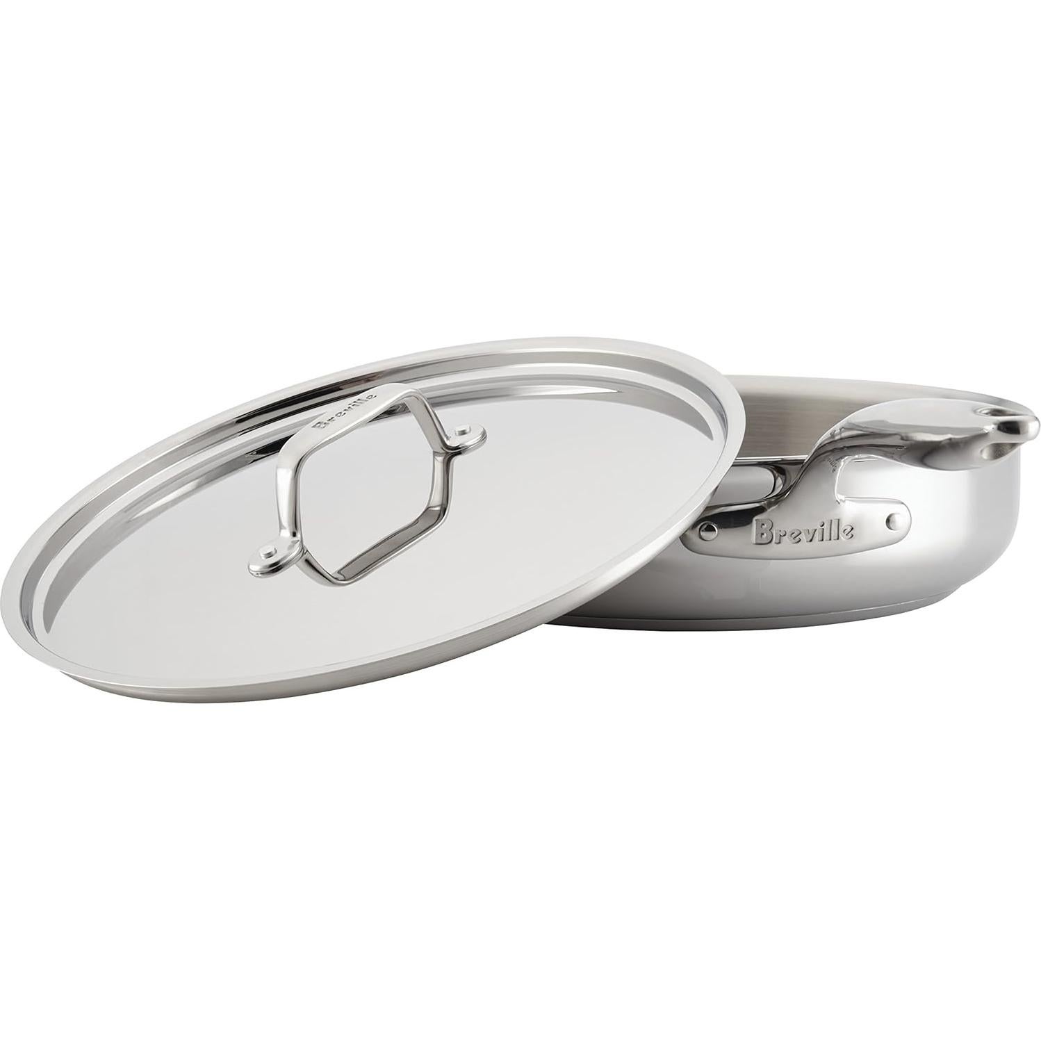 Sartén de Acero Inoxidable Breville Clad 4.73L con Tapa