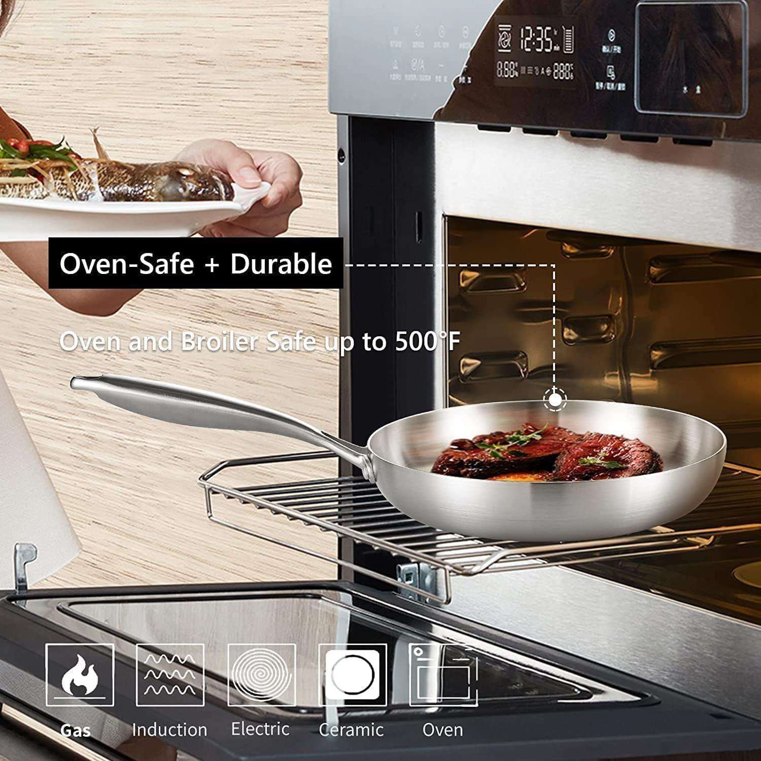 Juego de Sartenes de Acero Inoxidable Loly-set-2 10-12 Pulgadas