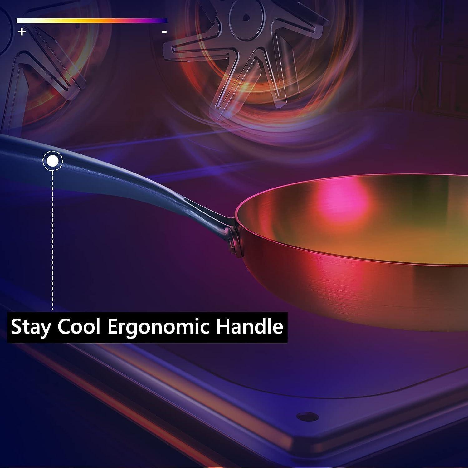Juego de Sartenes Inoxidable Inqibee 21.5-30.5 cm con Tapa