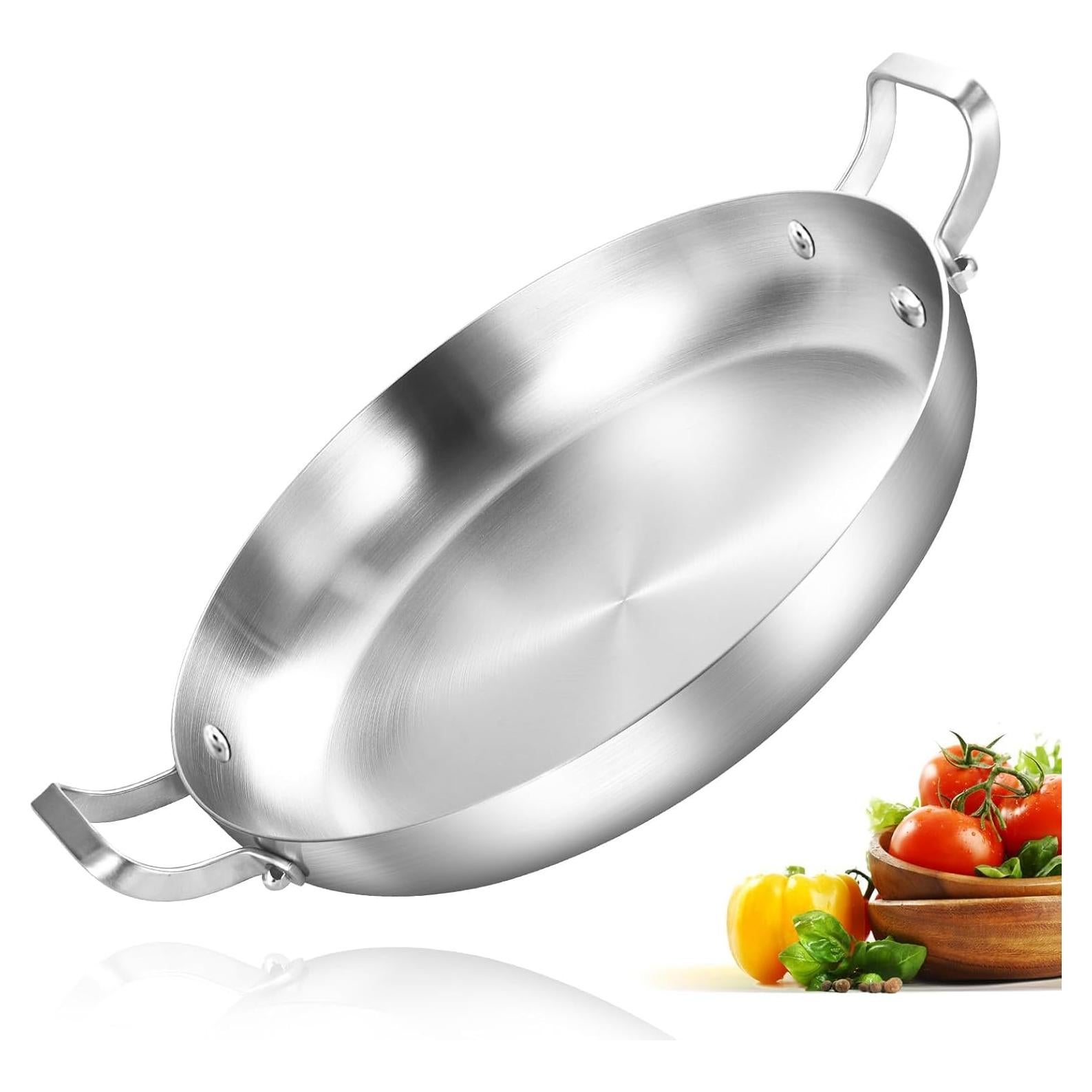 Sartén de Acero Inoxidable Inqibee 35.56 cm 3 Capas Apta Horno