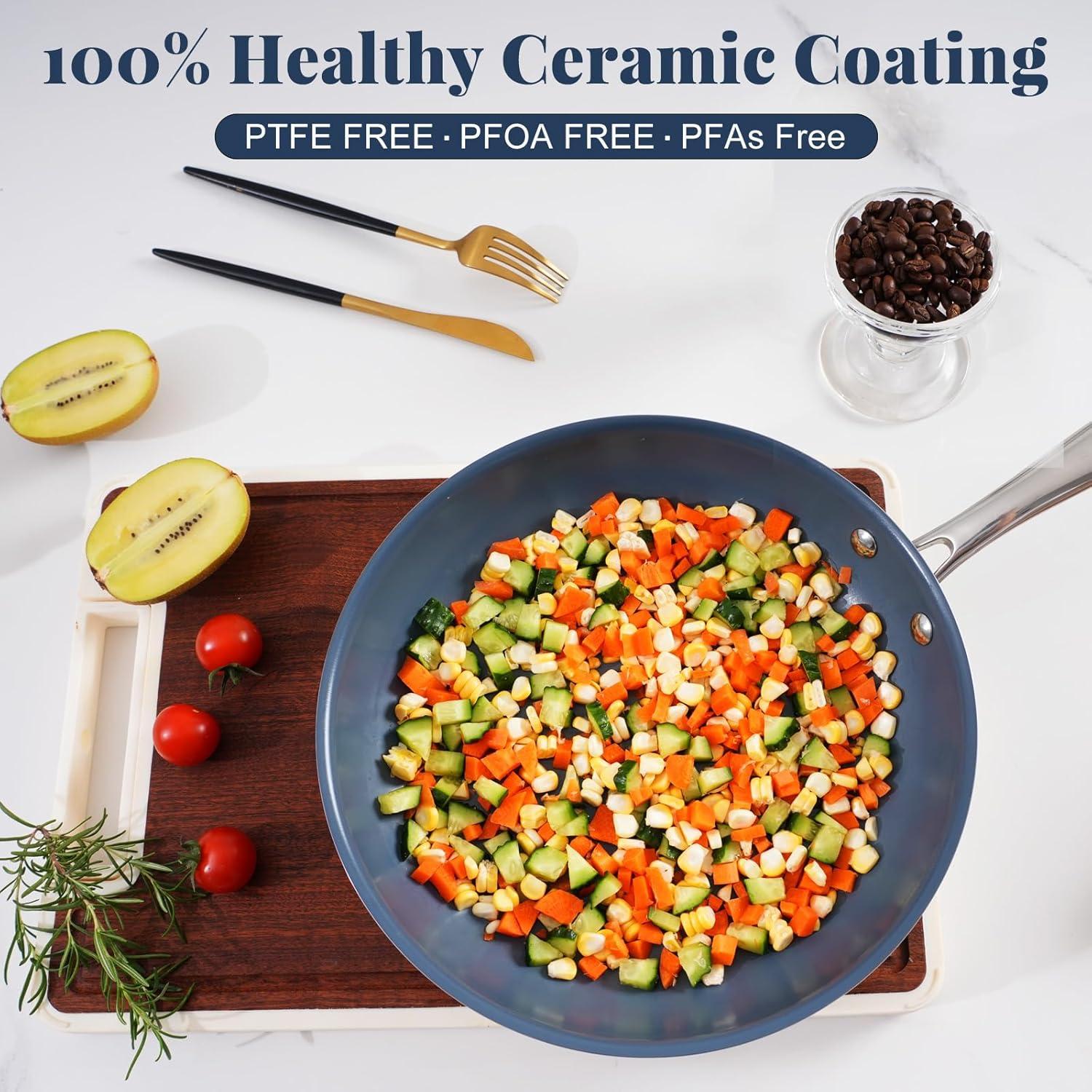 Sartén Antiadherente 20 cm Ephaclad Acero Inoxidable Azul